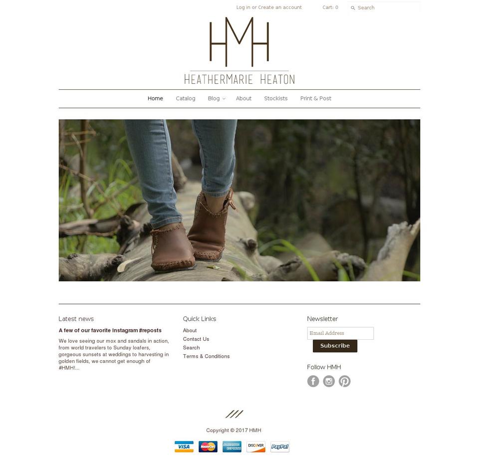 heathermarieheaton.com shopify website screenshot