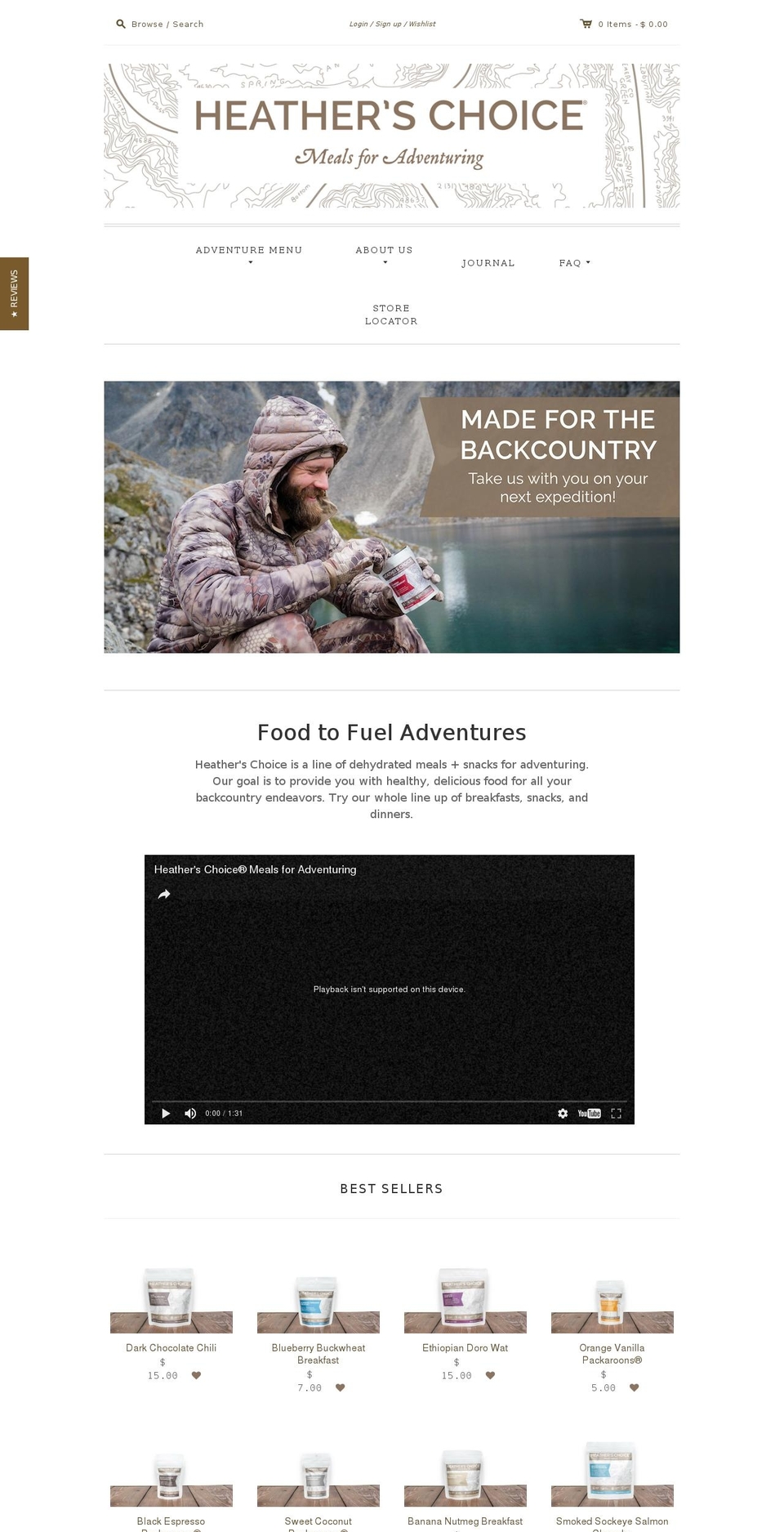 heatherschoice.com shopify website screenshot