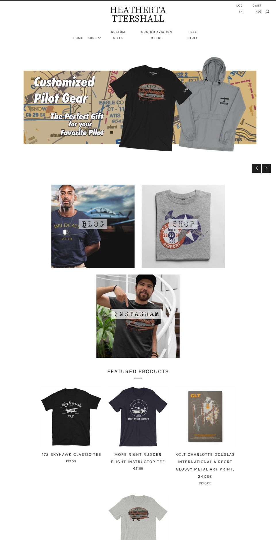 heathertattershall.com shopify website screenshot