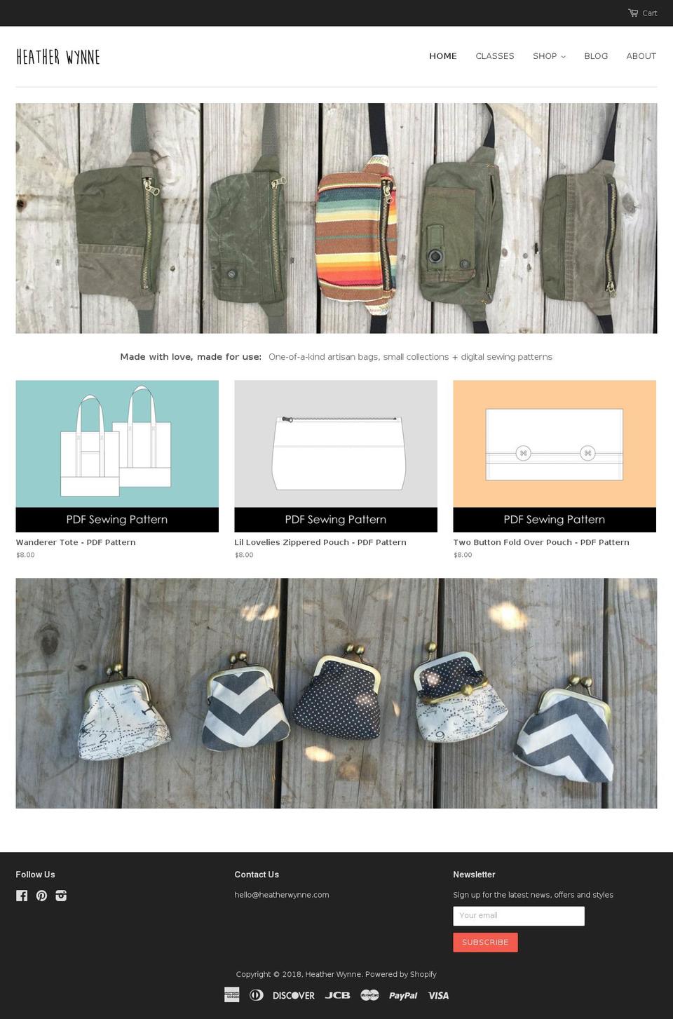 heatherwynne.com — Shopify storefront screenshot