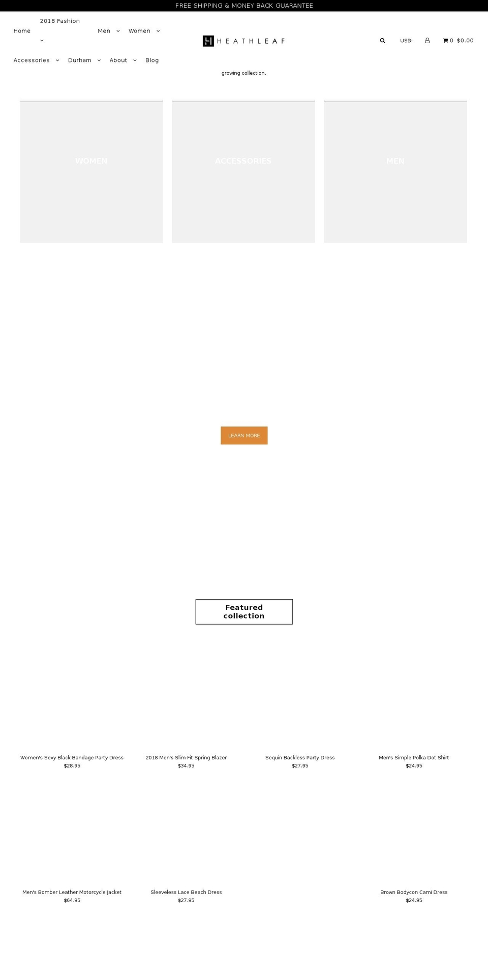 heathleaf.com shopify website screenshot