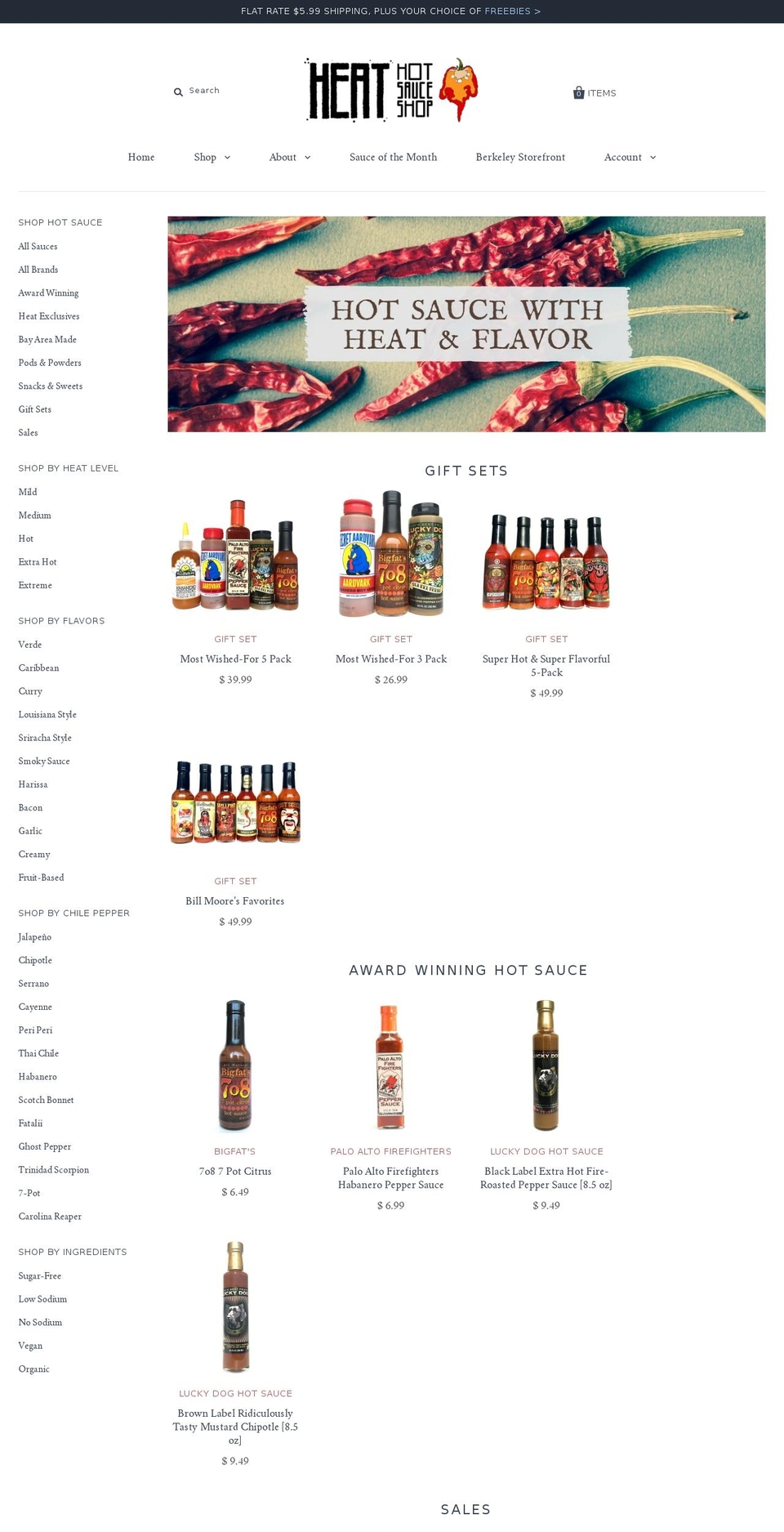 heathotsauceshop.com shopify website screenshot