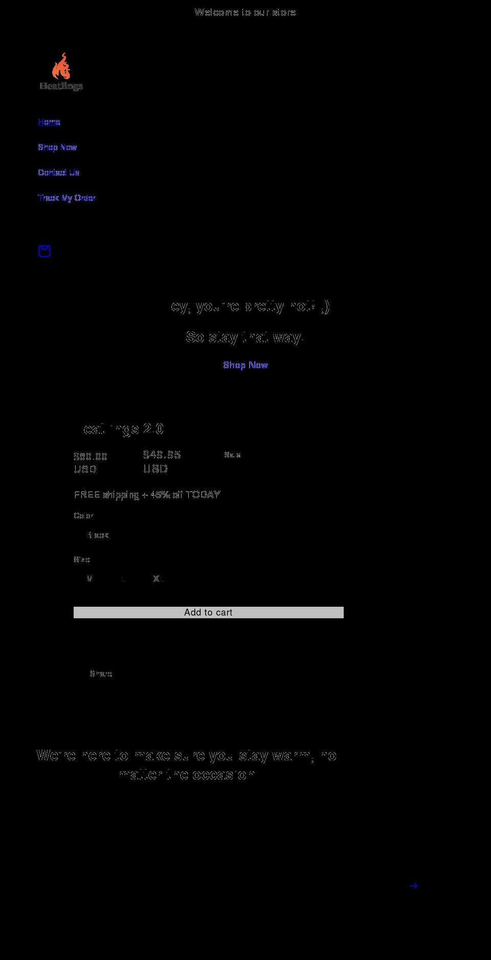 heatlings.com shopify website screenshot