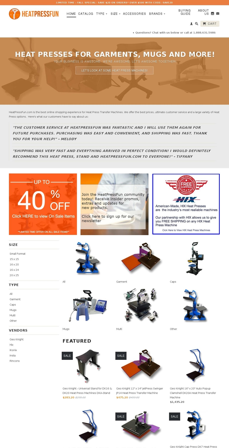 heatpressfun.com shopify website screenshot