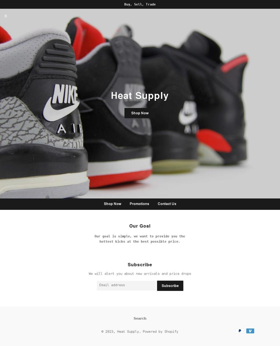 heatsupply.store shopify website screenshot