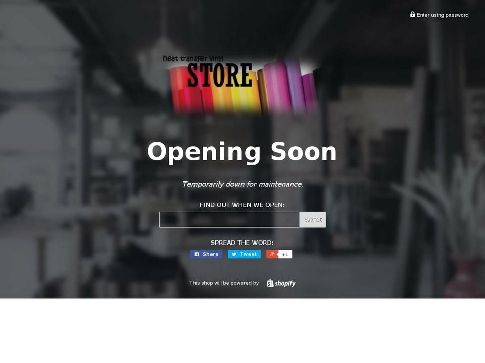heattransfervinylstore.com — Shopify storefront screenshot
