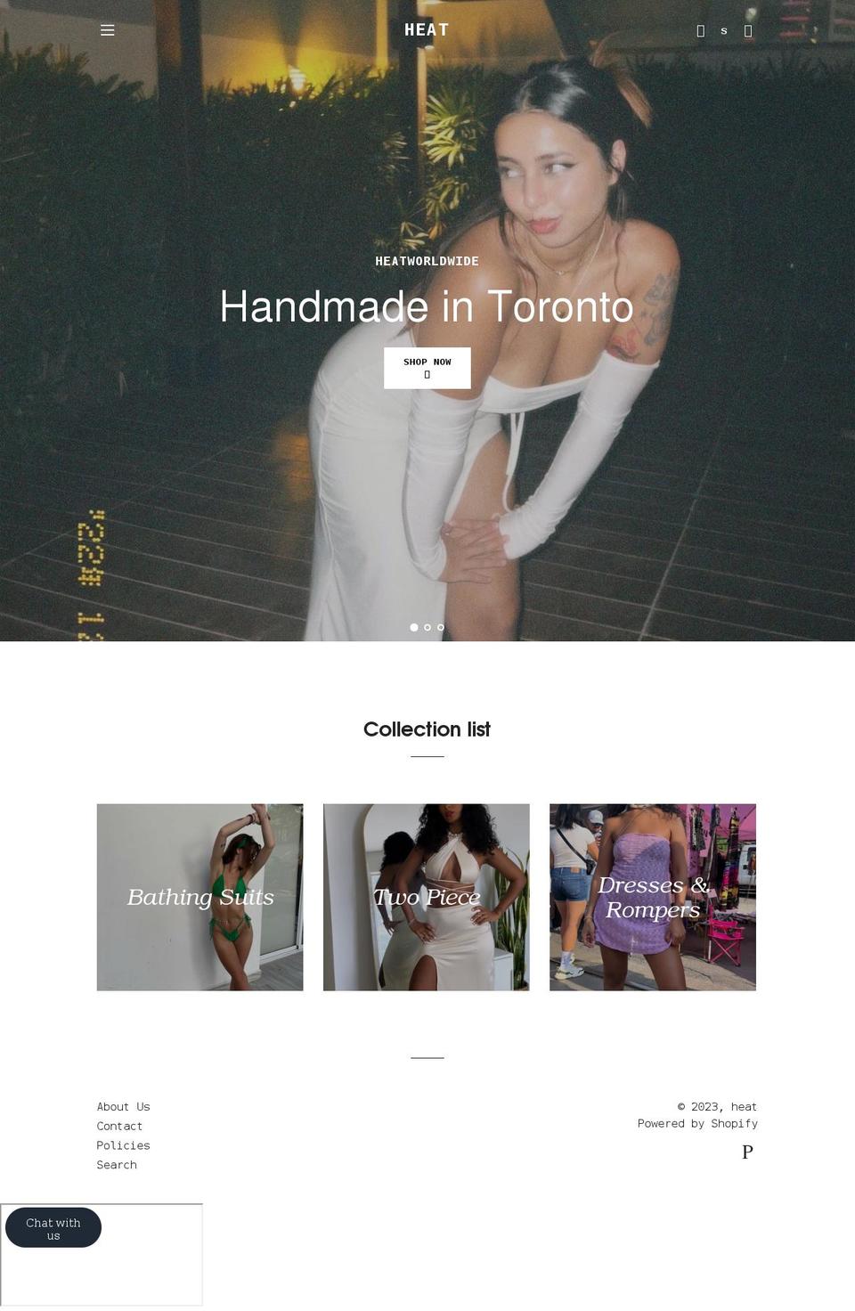 heatworldwide.com shopify website screenshot