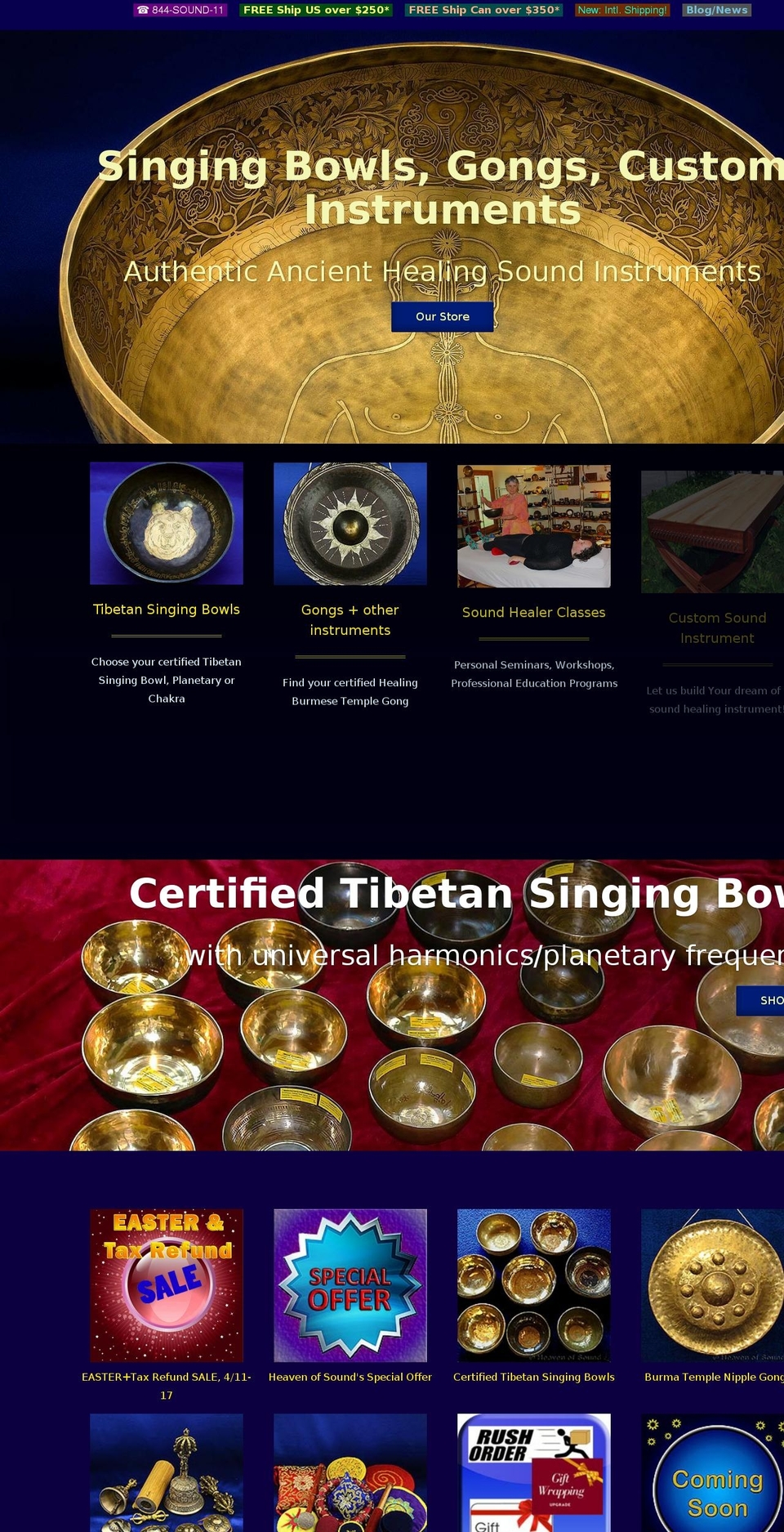 heaven-of-sound.com shopify website screenshot