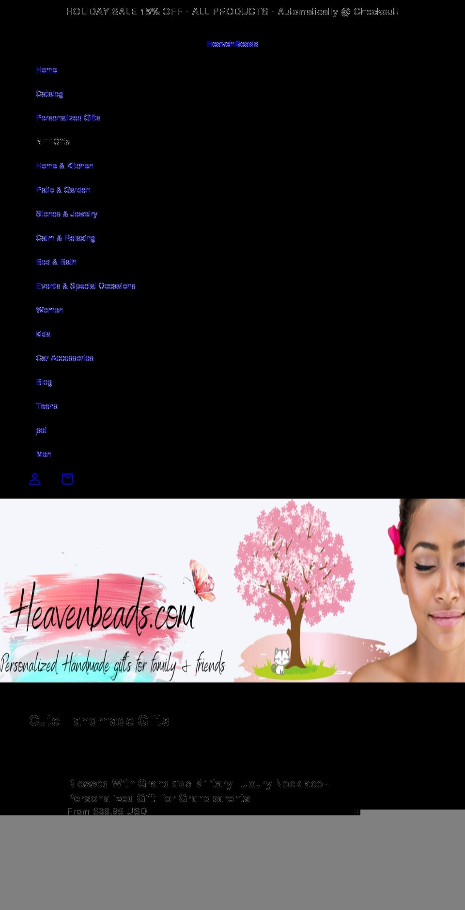 heavenbeads.com shopify website screenshot