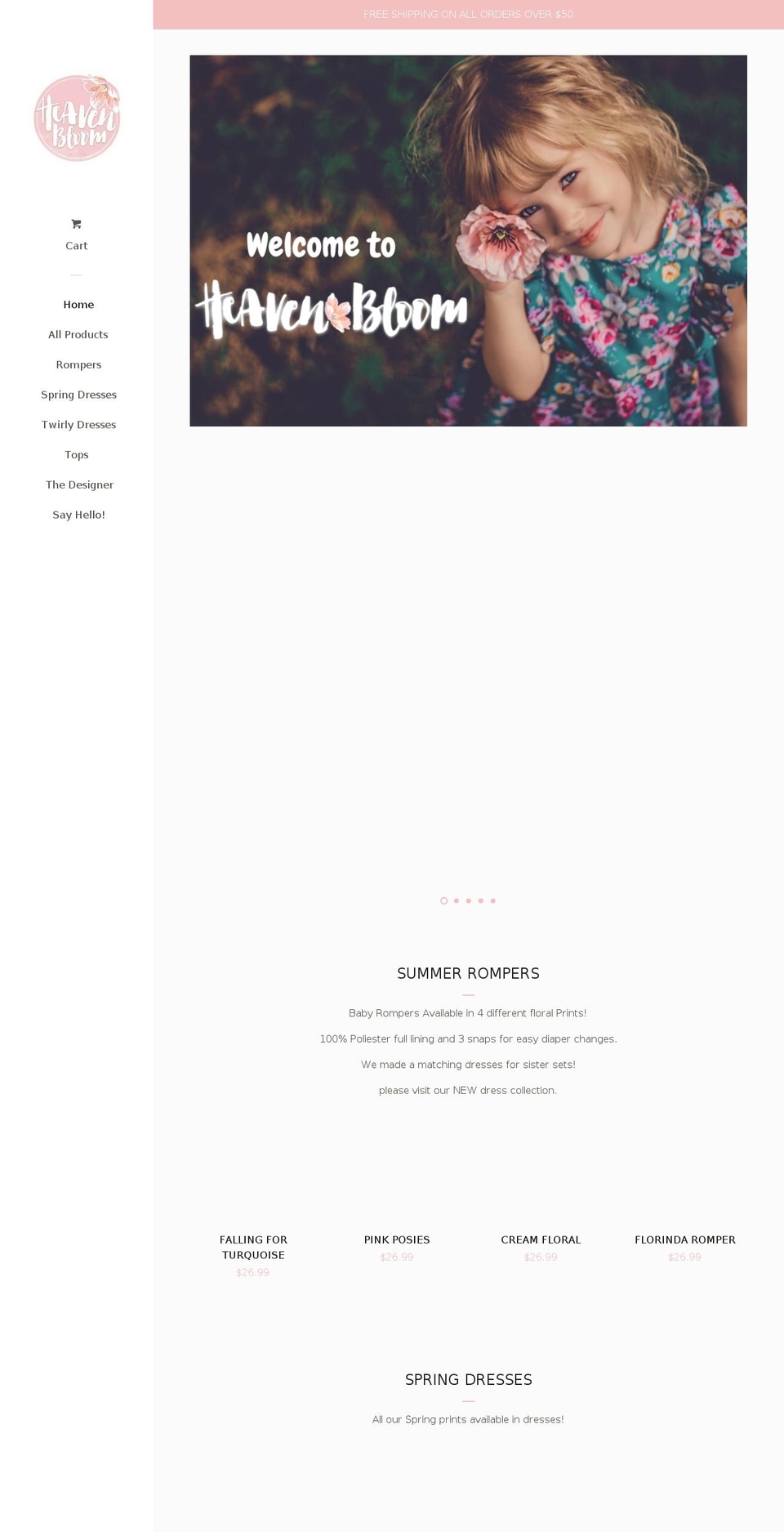 heavenbloom.com — Shopify storefront screenshot