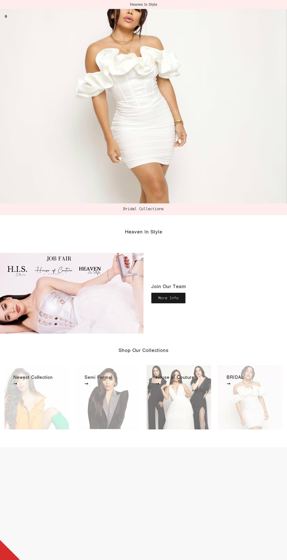 heaveninstyle.com shopify website screenshot