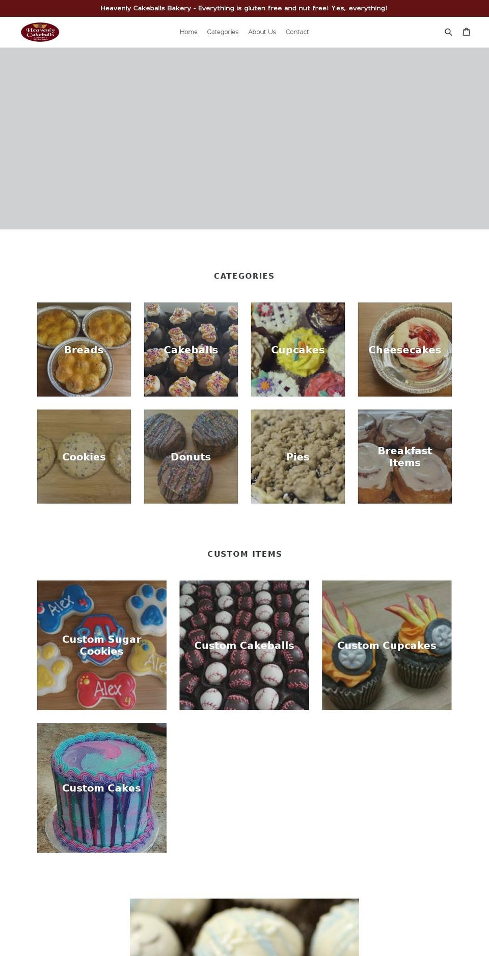heavenly-cake-balls.com — Shopify storefront screenshot