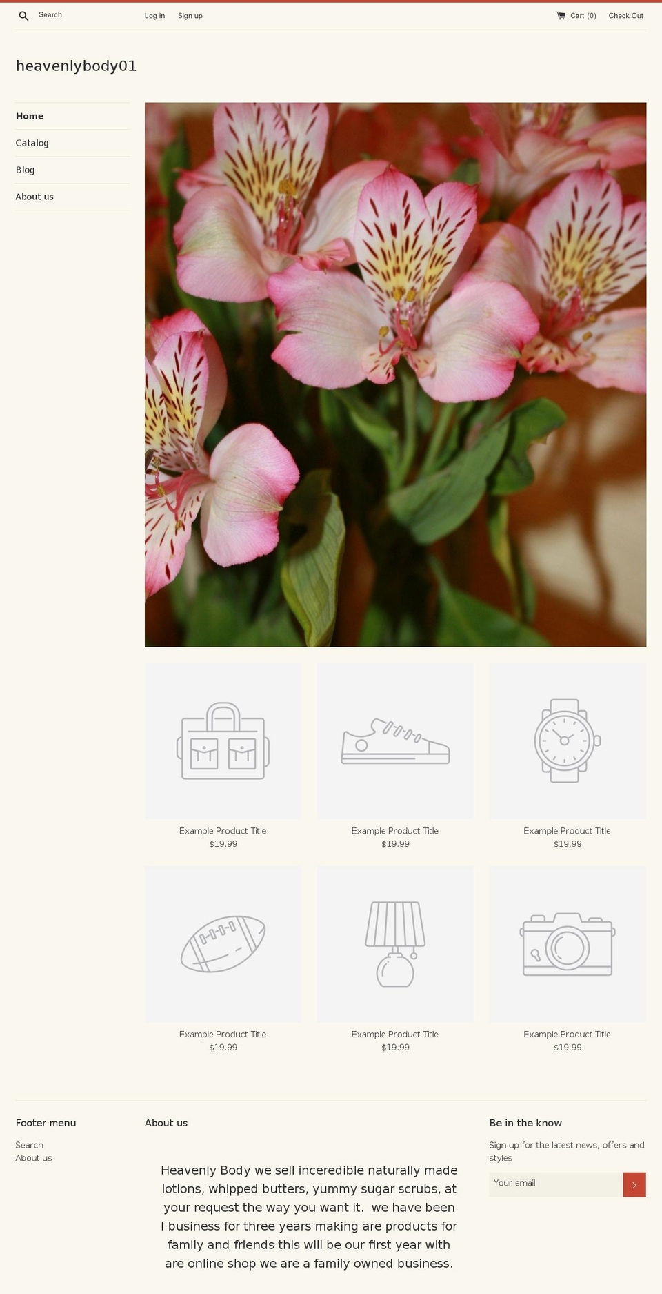 heavenlybody01.com — Shopify storefront screenshot