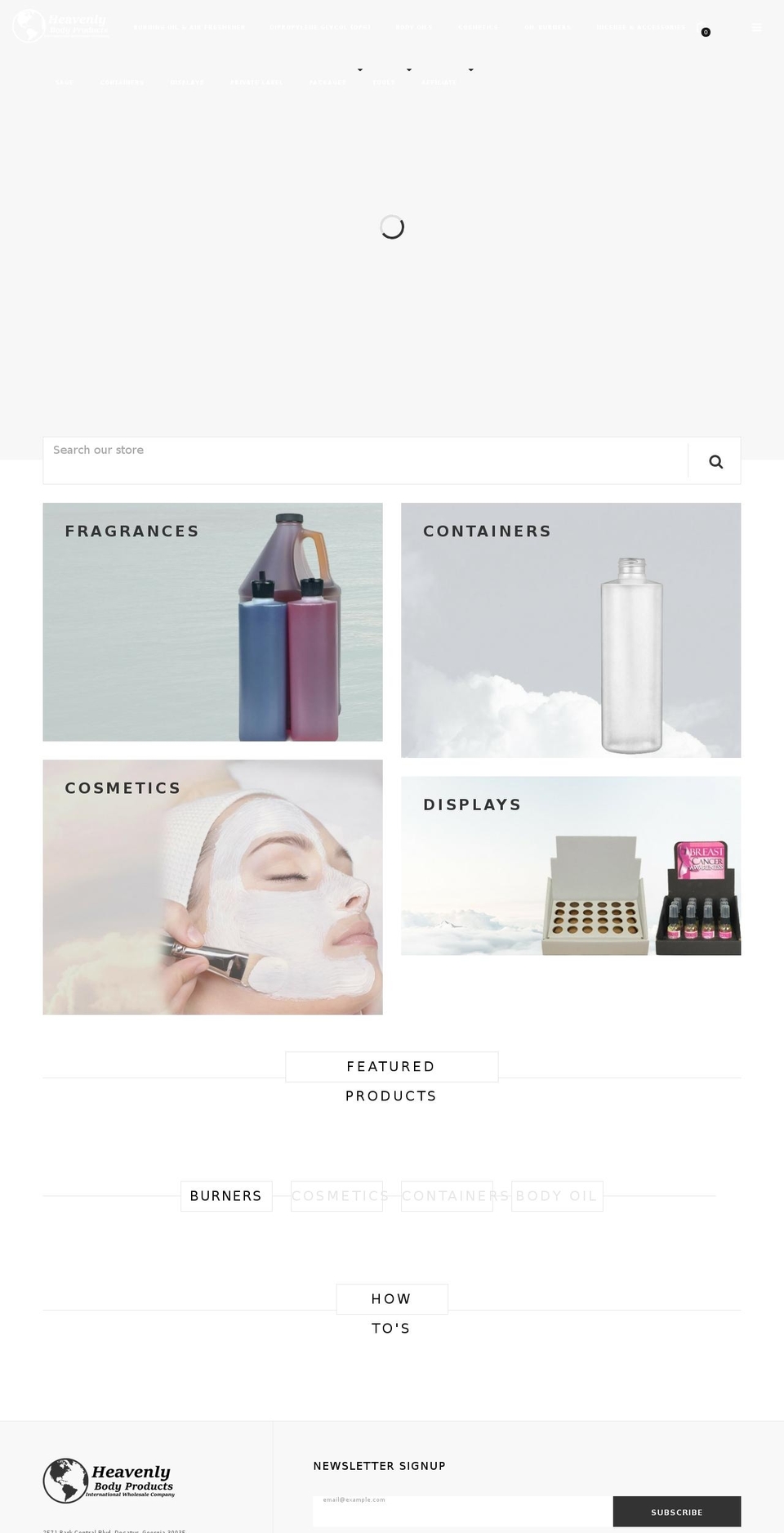 heavenlybodyproducts.com shopify website screenshot