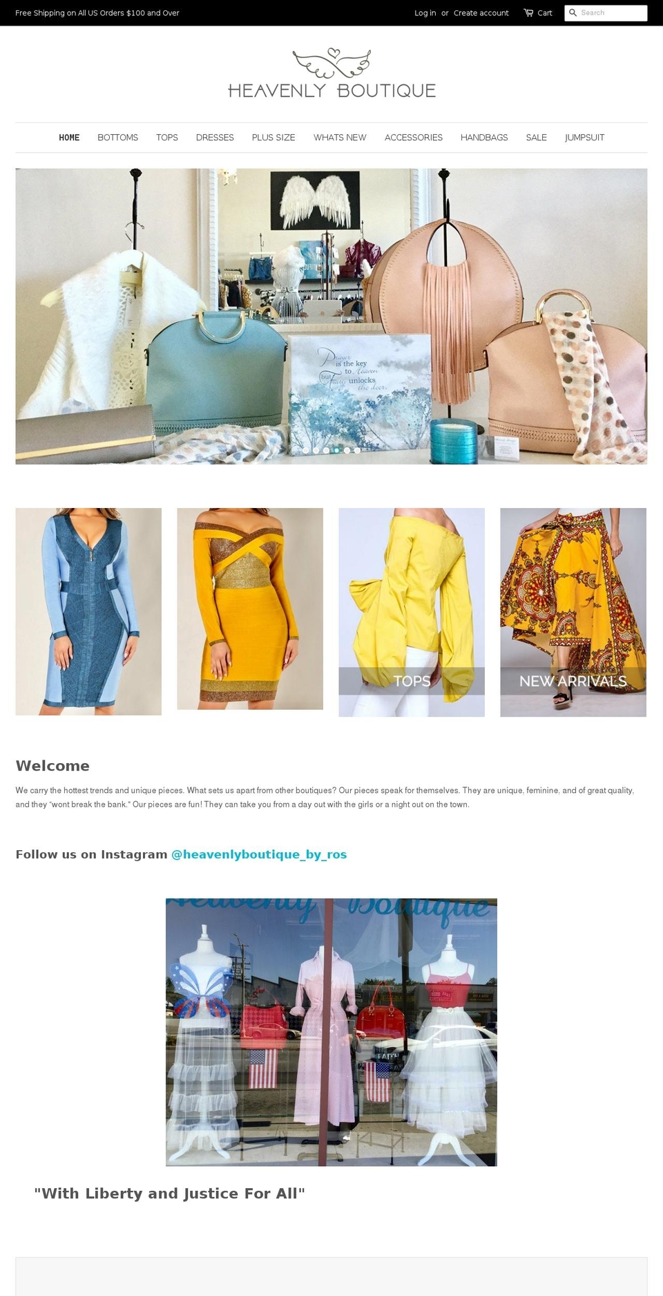 heavenlyboutiquefashions.com — Shopify storefront screenshot