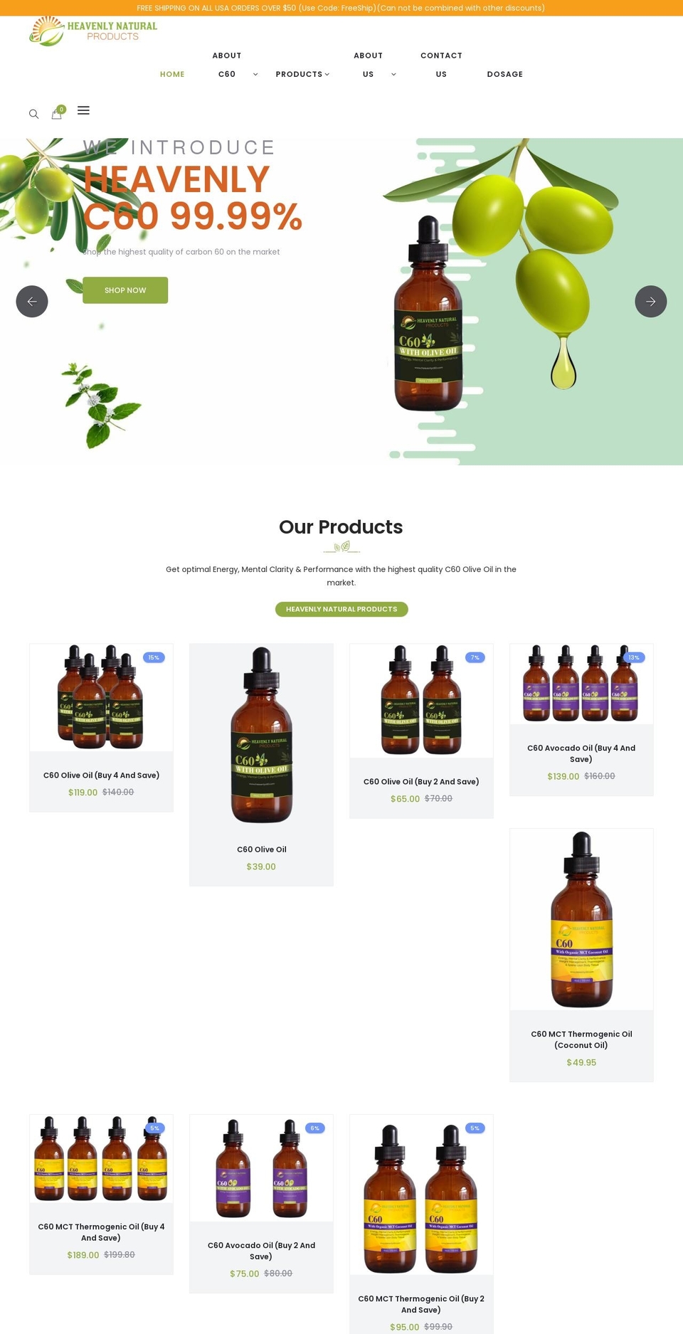 heavenlyc60.com shopify website screenshot