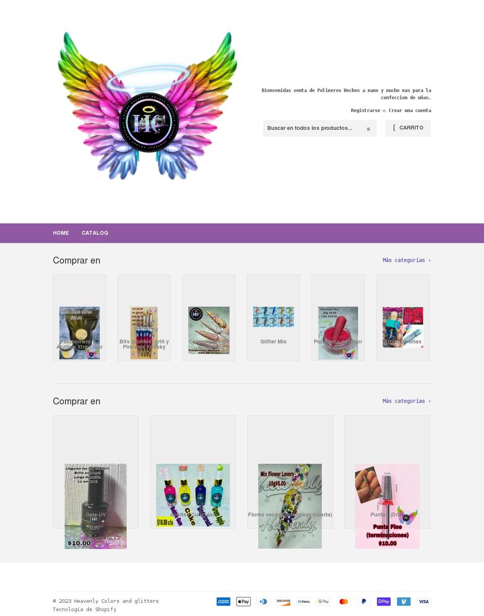 heavenlycolor.net shopify website screenshot