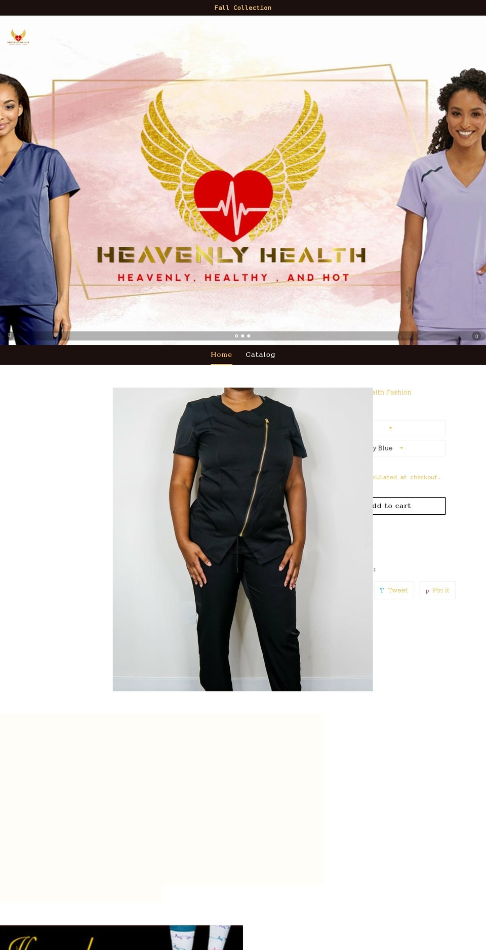 heavenlyhealthfashion.com shopify website screenshot
