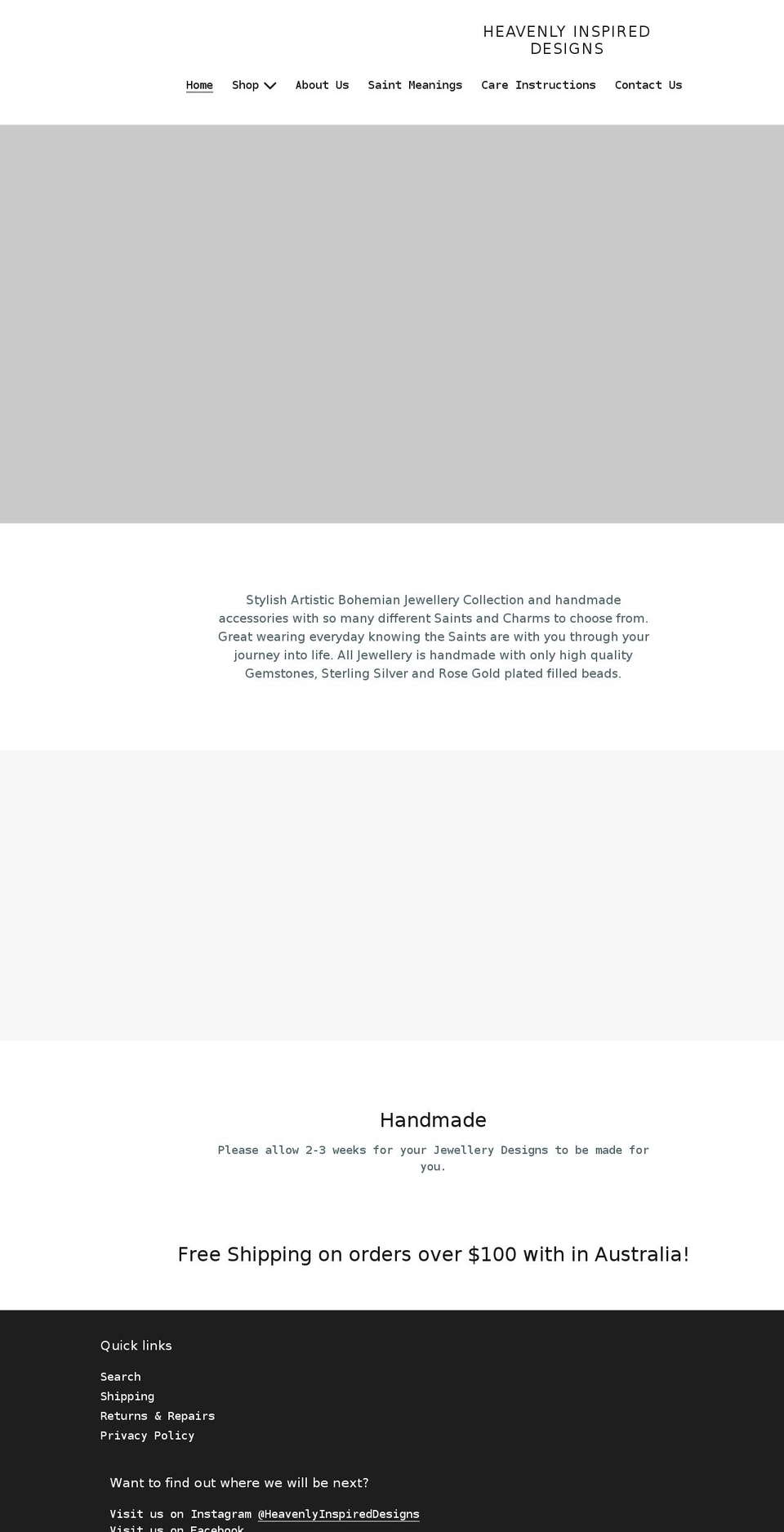 heavenlyinspireddesigns.com shopify website screenshot