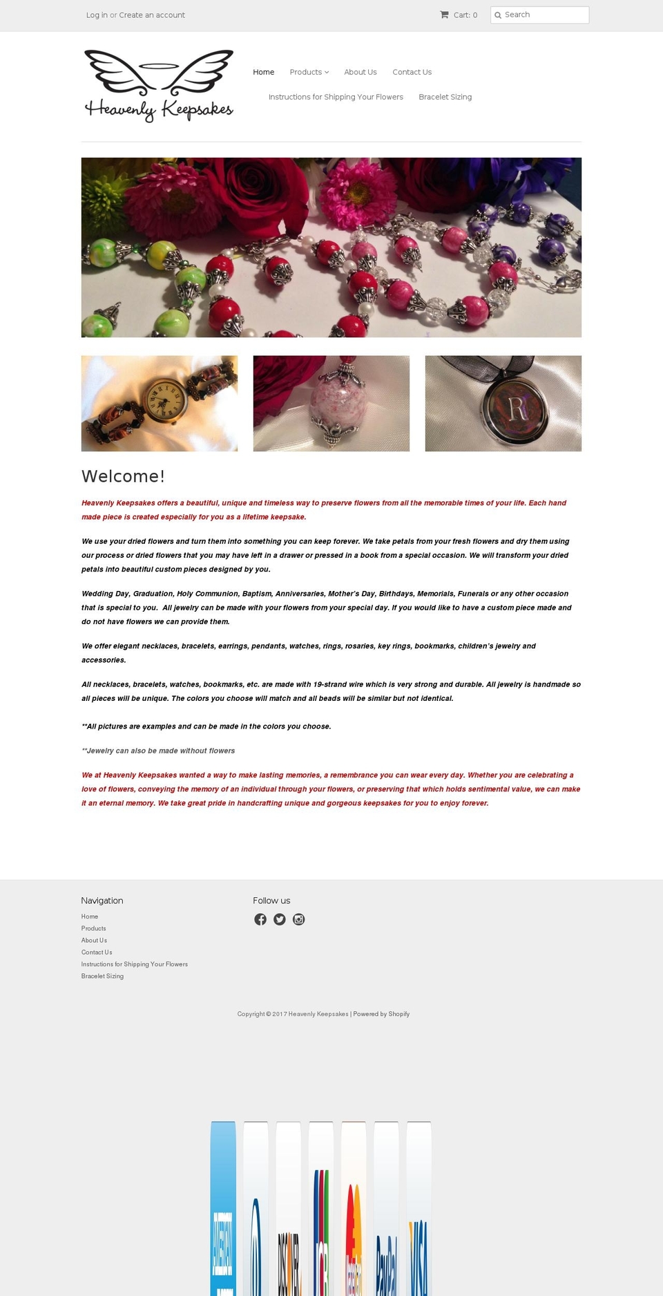 heavenlykeepsakesllc.com shopify website screenshot