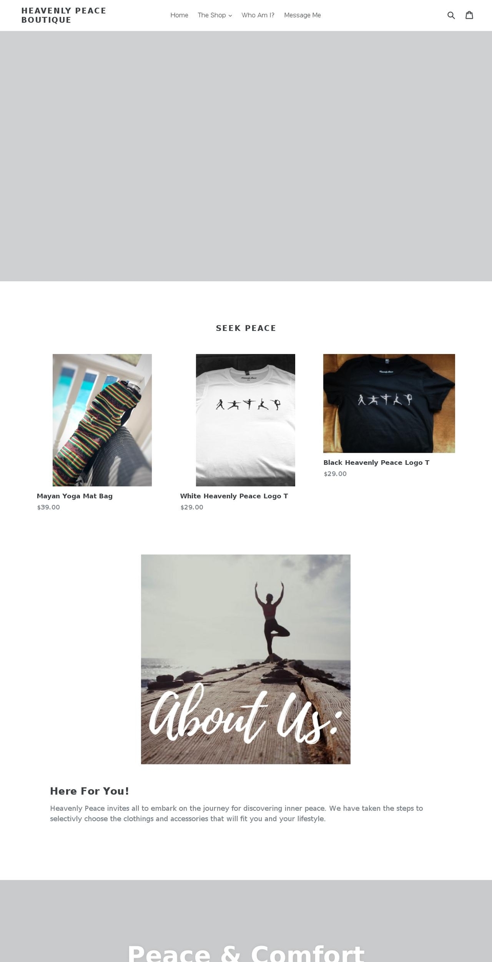 heavenlypeace.net shopify website screenshot