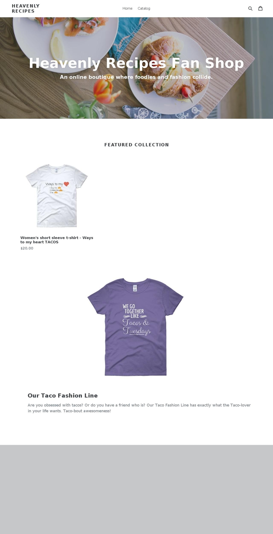 heavenlyrecipes.net shopify website screenshot