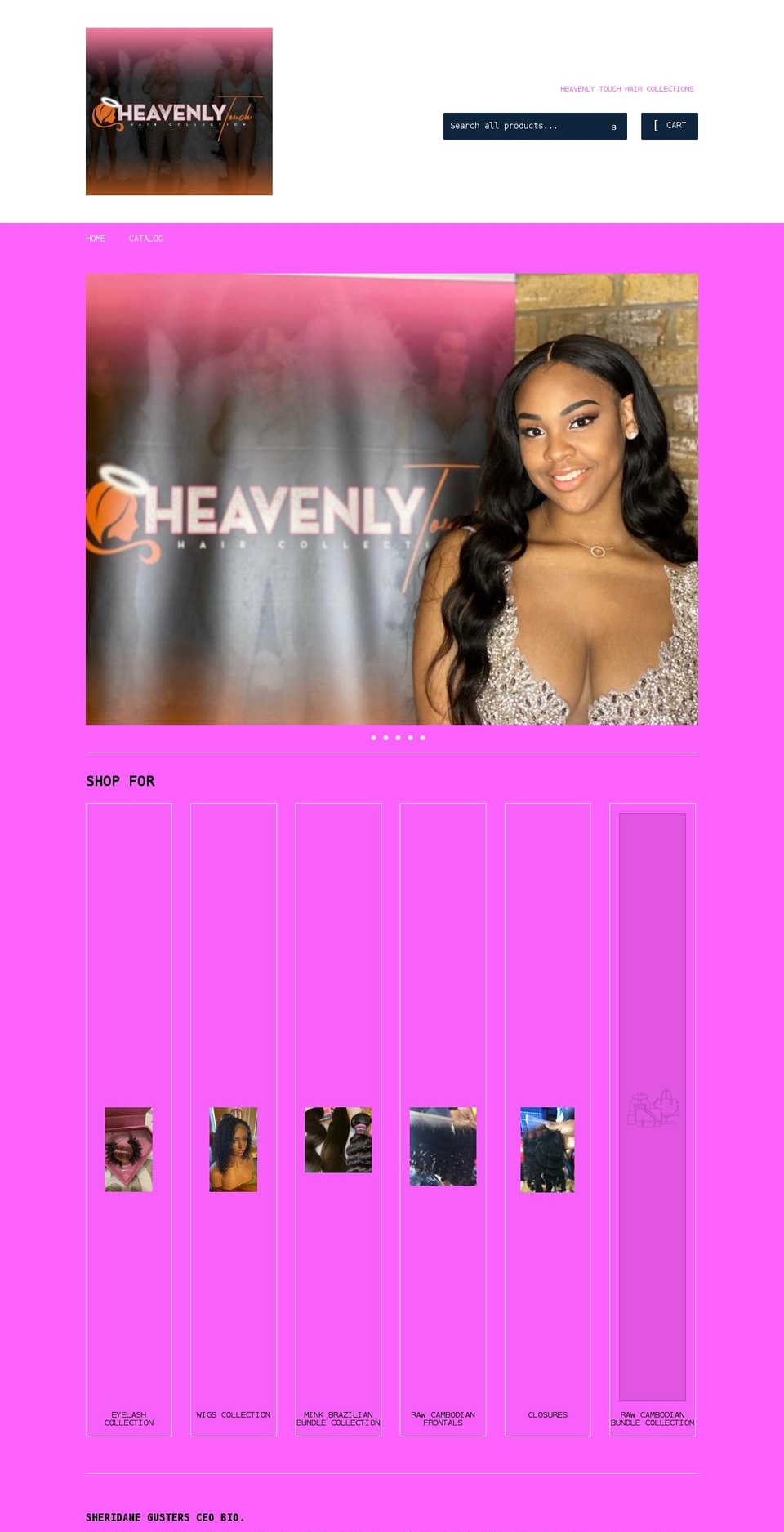 heavenlytouchhaircollection.com shopify website screenshot