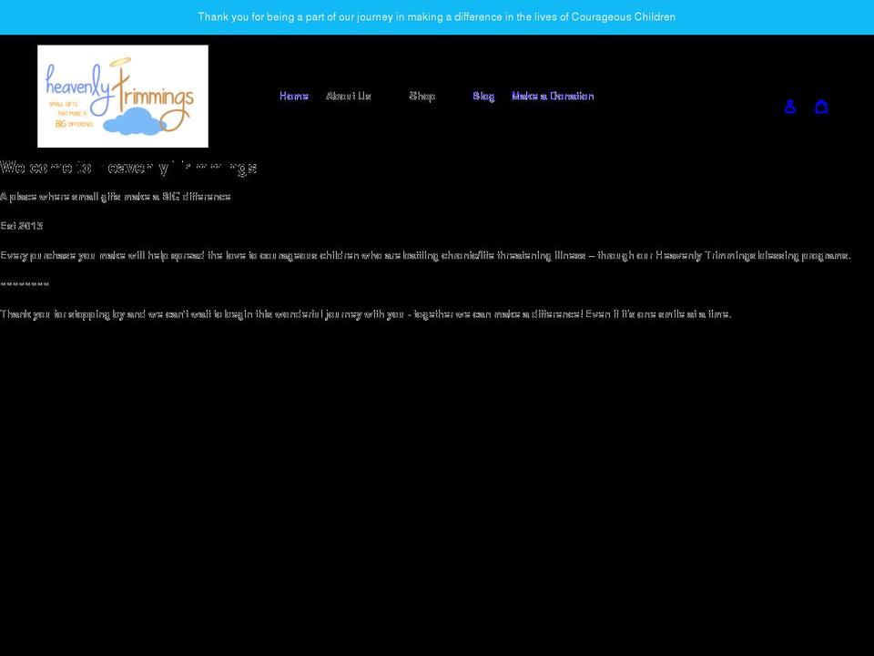 heavenlytrimmings.myshopify.com shopify website screenshot