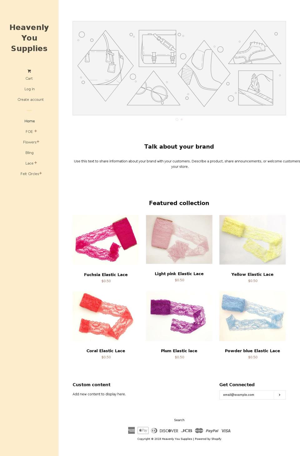 heavenlyyousupplies.com — Shopify storefront screenshot