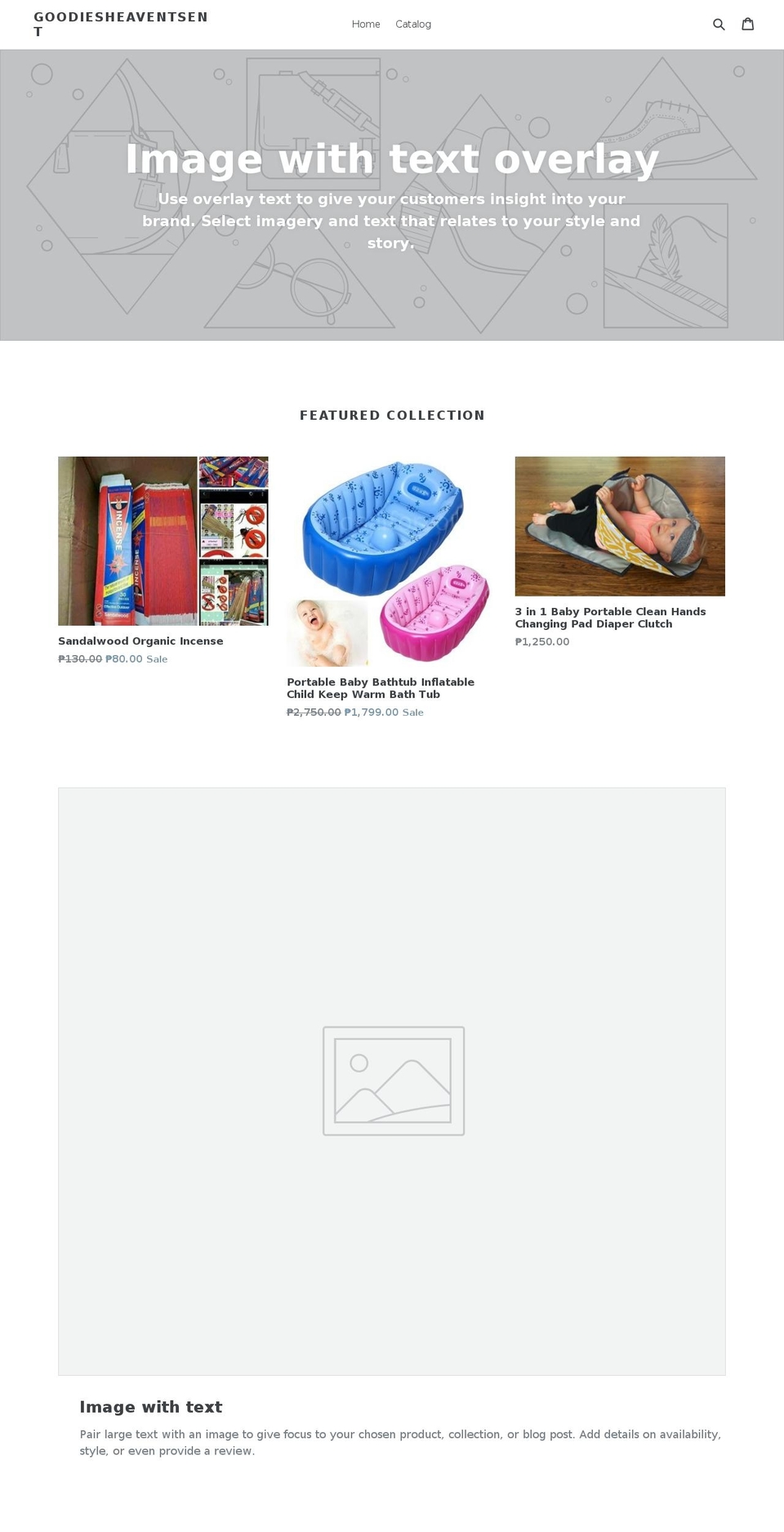 heavensentgoodies.com — Shopify storefront screenshot