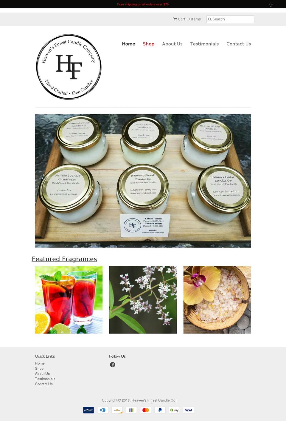 heavensfinest.com — Shopify storefront screenshot