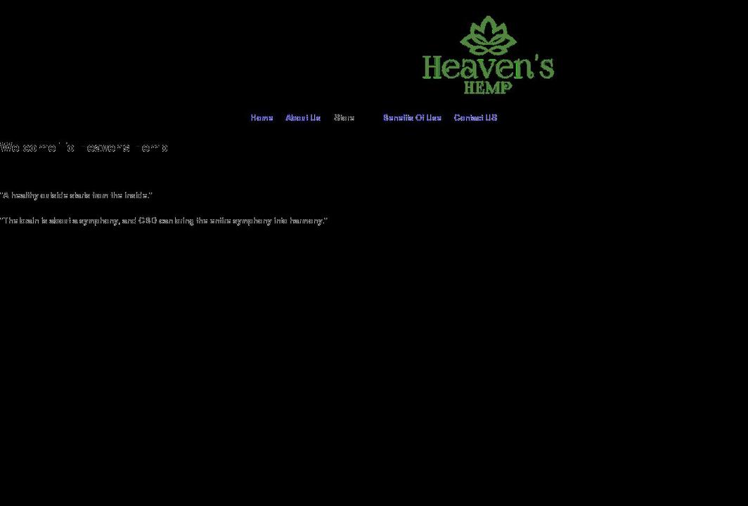 heavenshemp.org shopify website screenshot