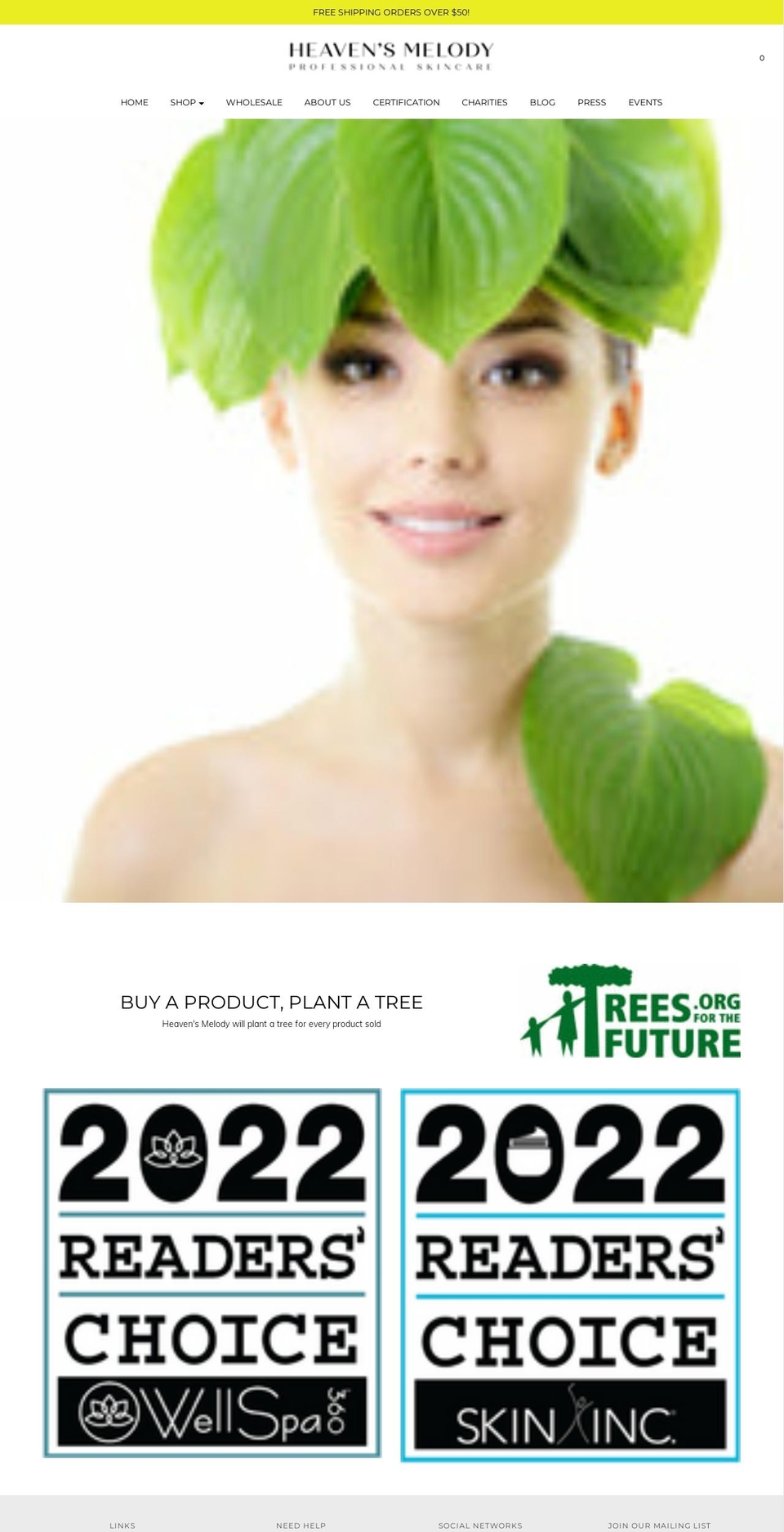 heavensmelody.com shopify website screenshot