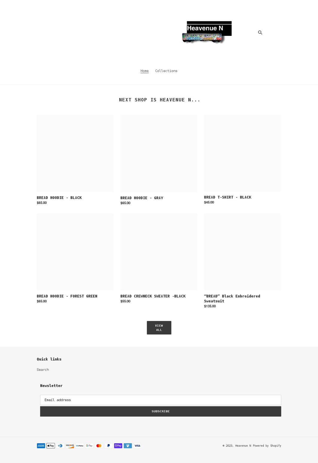 heavenuen.com shopify website screenshot