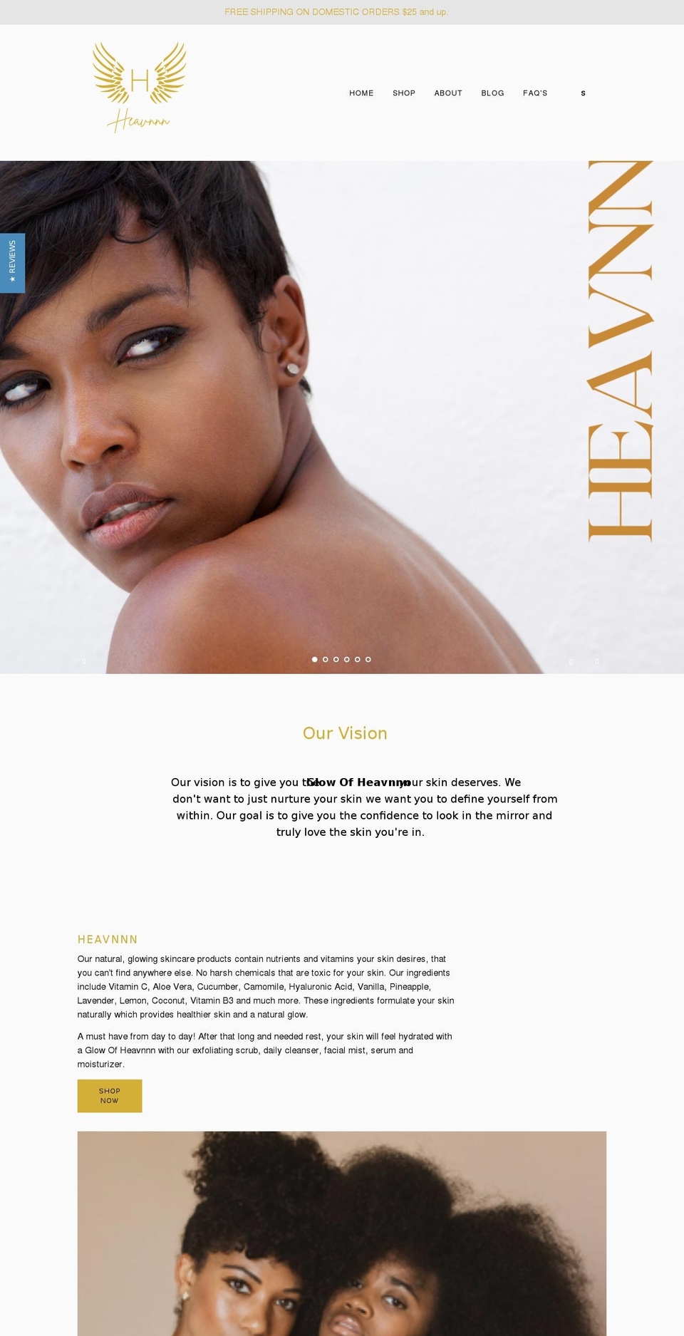 heavnnn-cosmetics.com shopify website screenshot