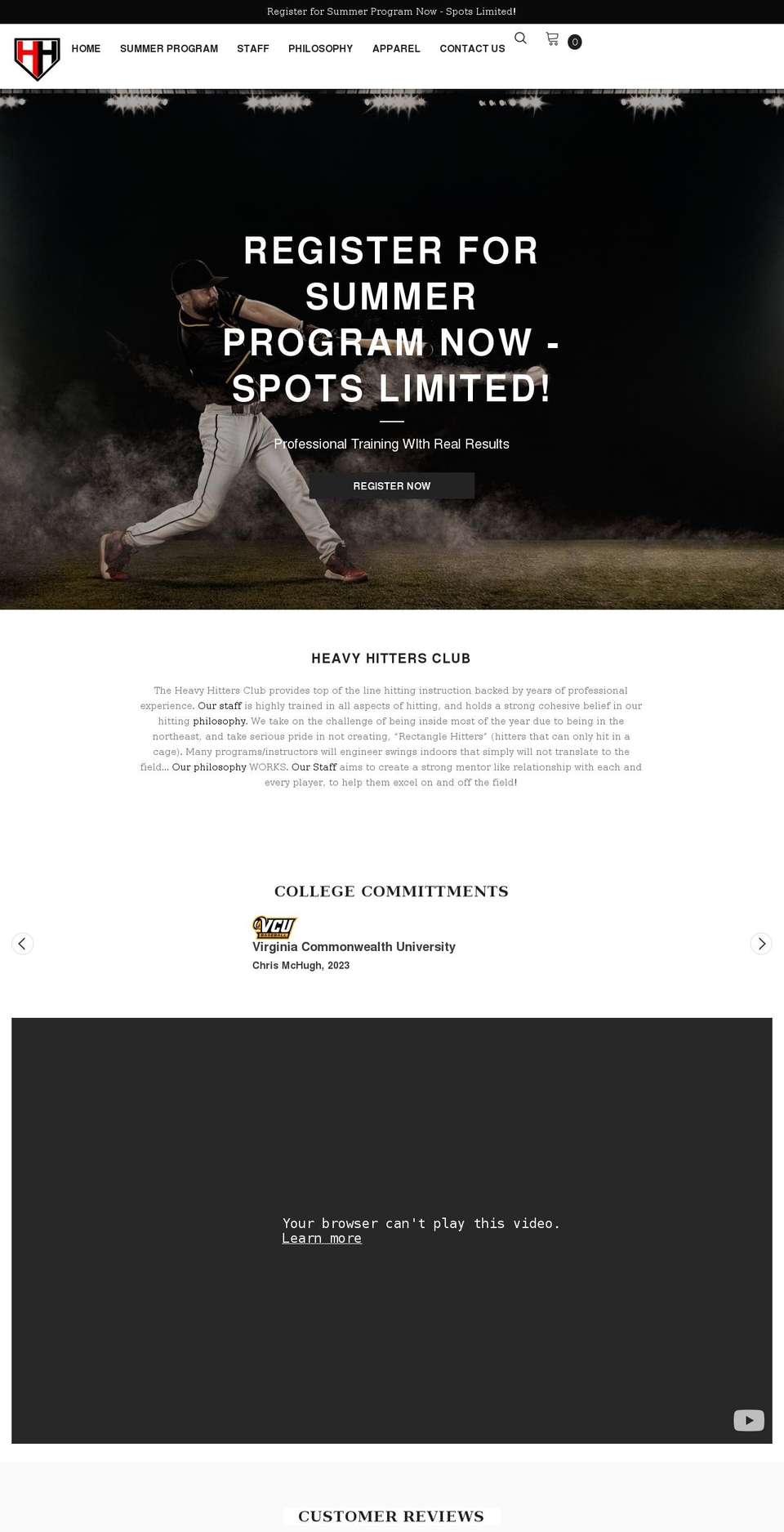 heavy-hittersclub.com shopify website screenshot