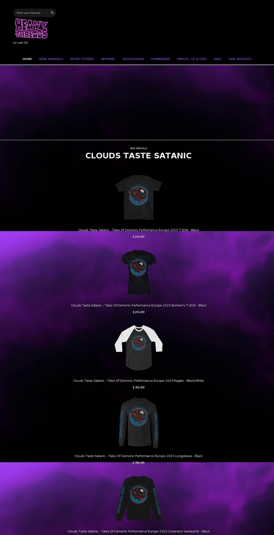 heavy-threads.com shopify website screenshot