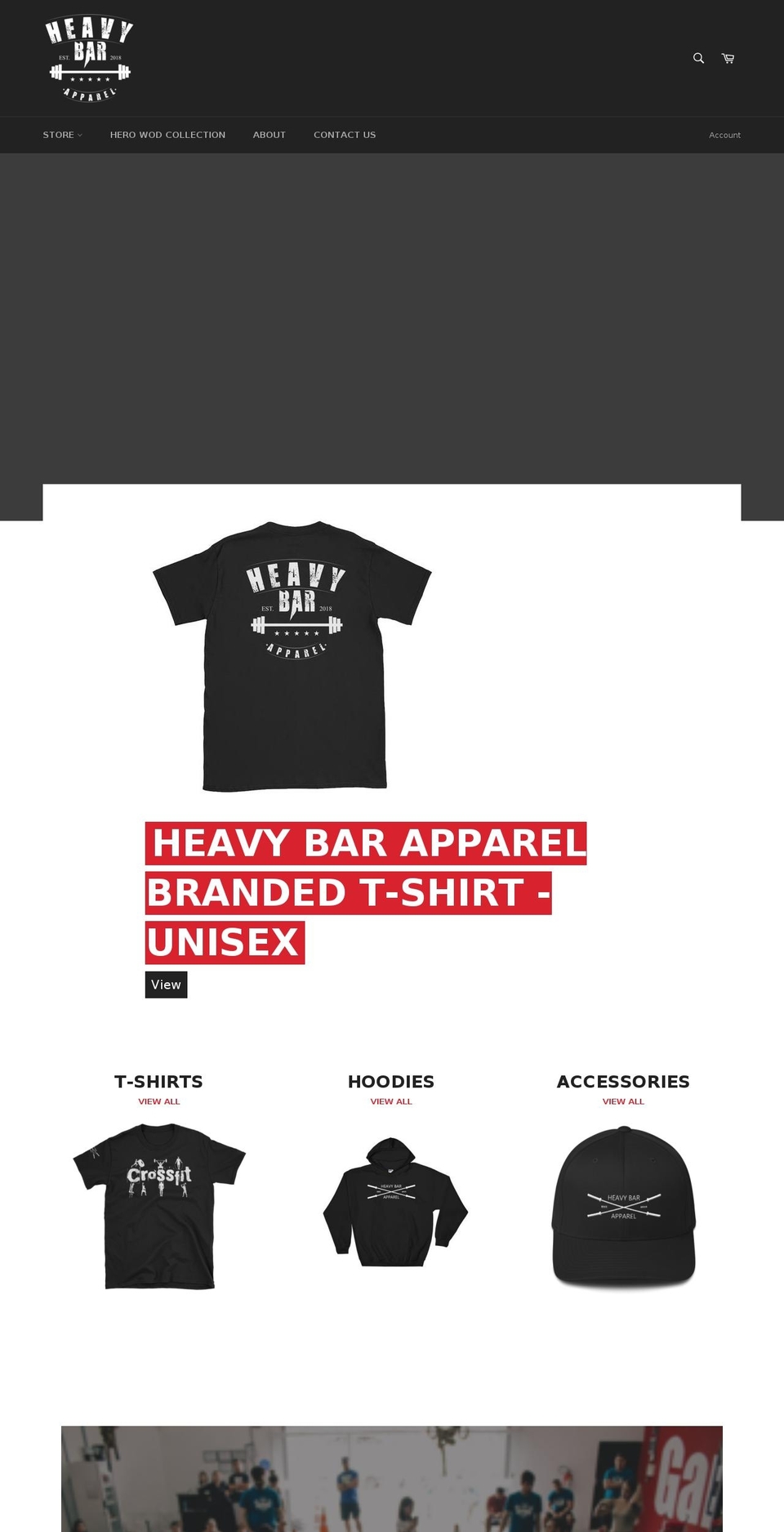 heavybarapparel.com shopify website screenshot