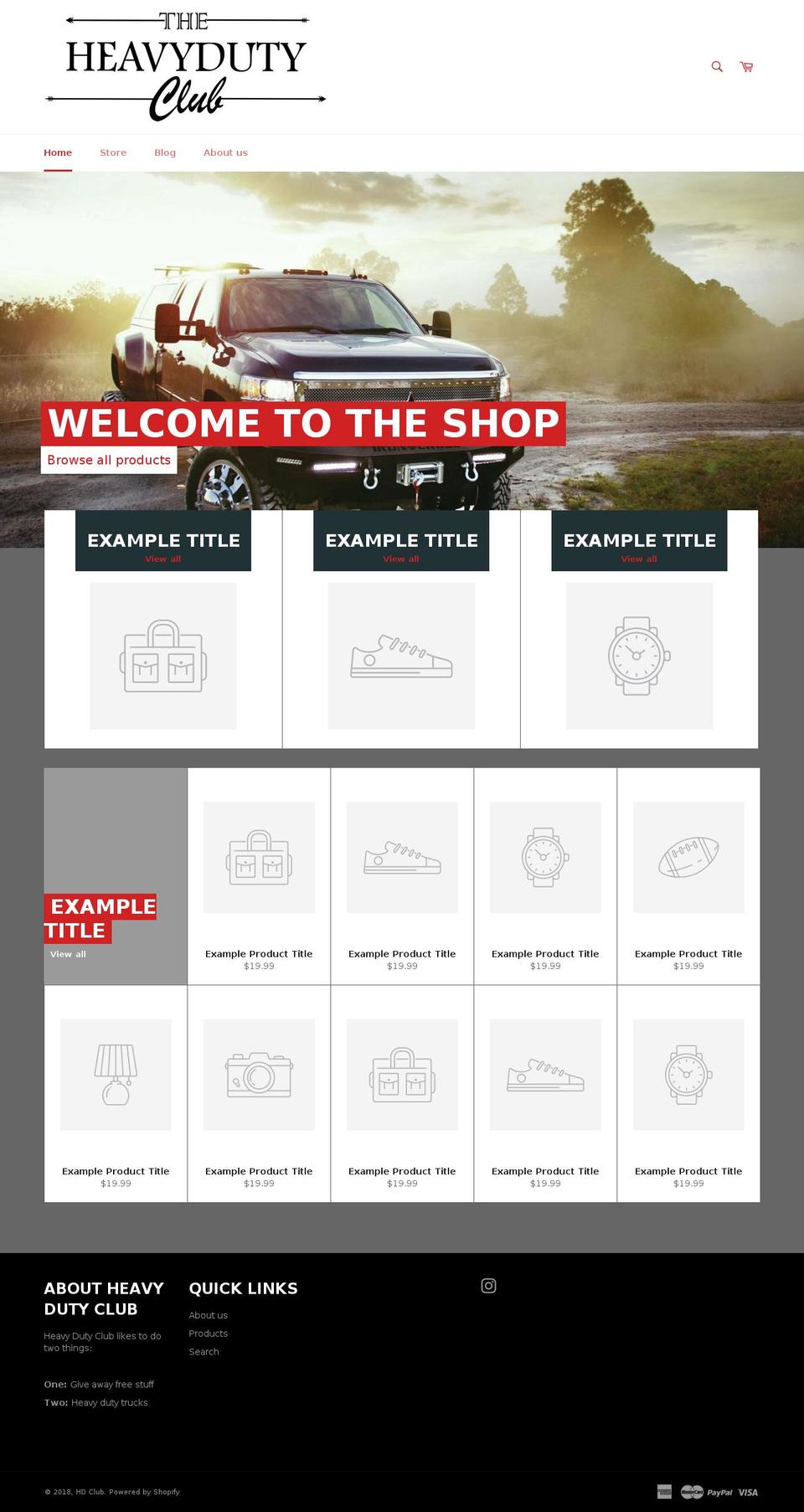 heavyduty-club.com shopify website screenshot