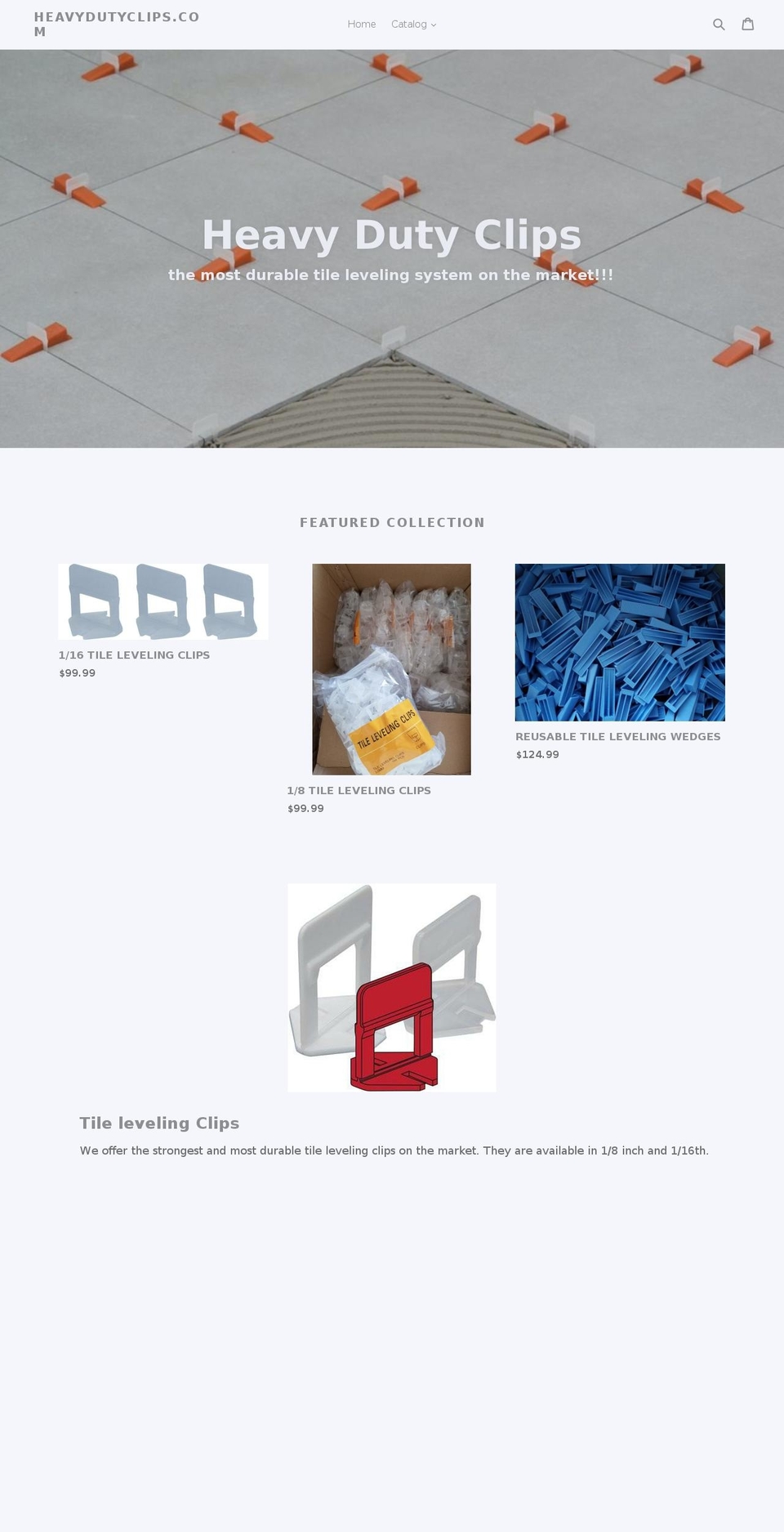 heavydutyclips.com — Shopify storefront screenshot