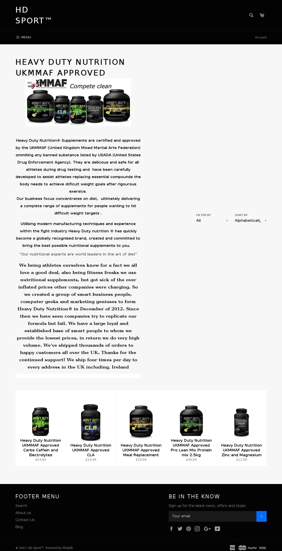 heavydutynutrition.com shopify website screenshot