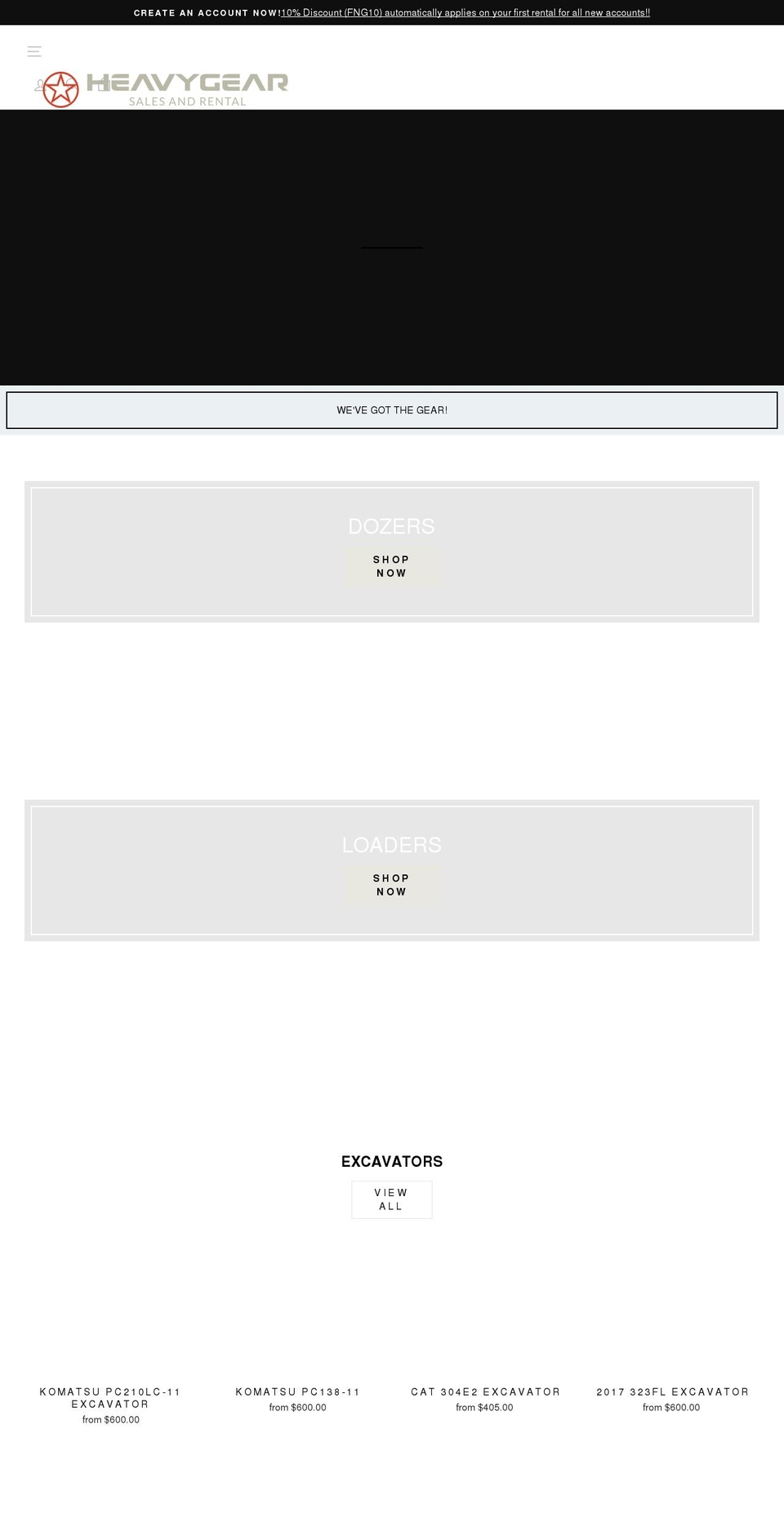 heavygearusa.com shopify website screenshot