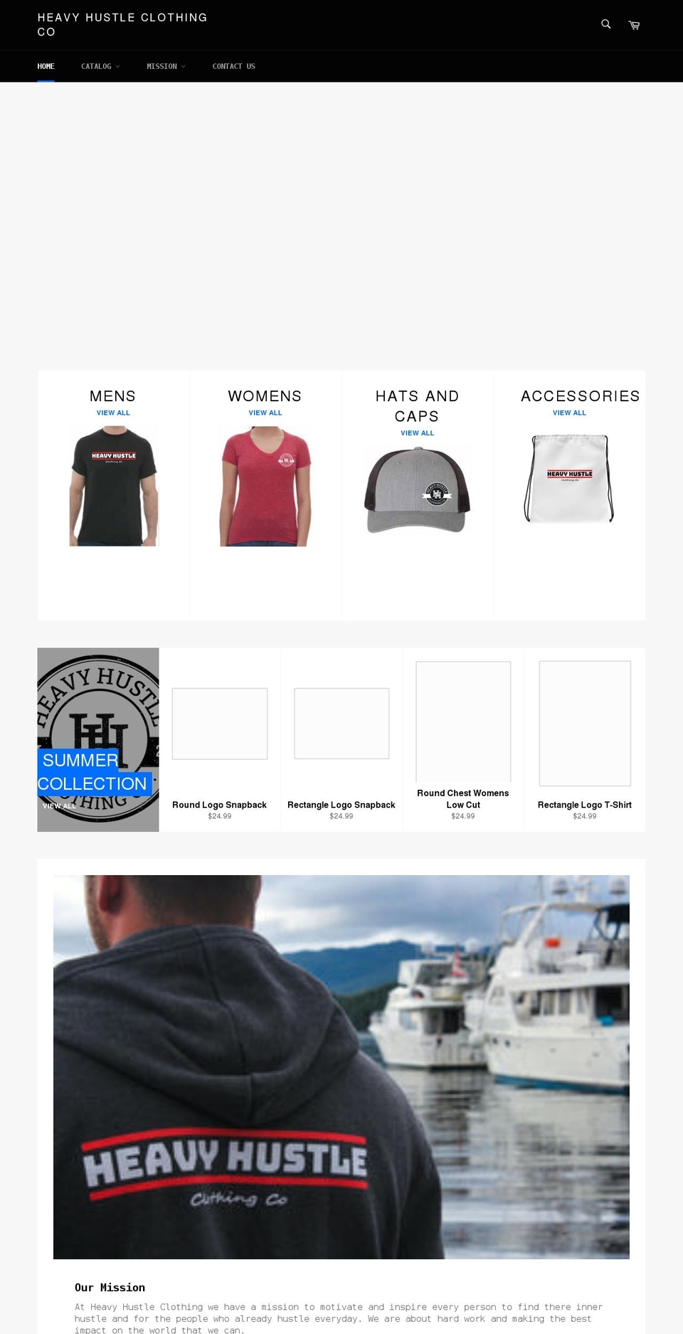 heavyhustleclothing.com shopify website screenshot