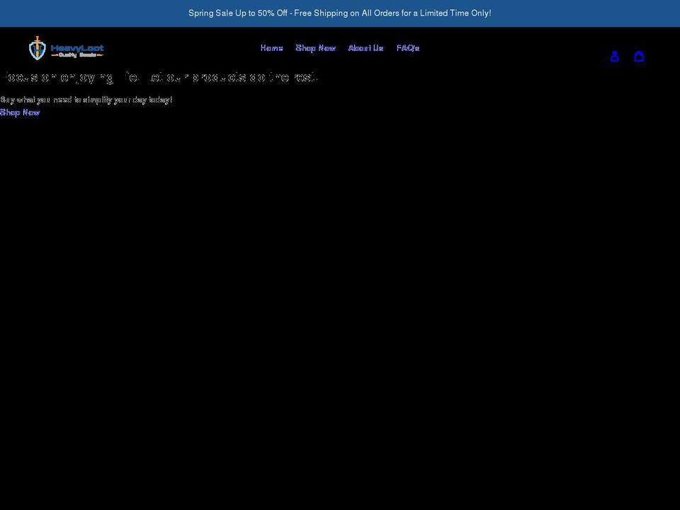 heavyloot.com shopify website screenshot