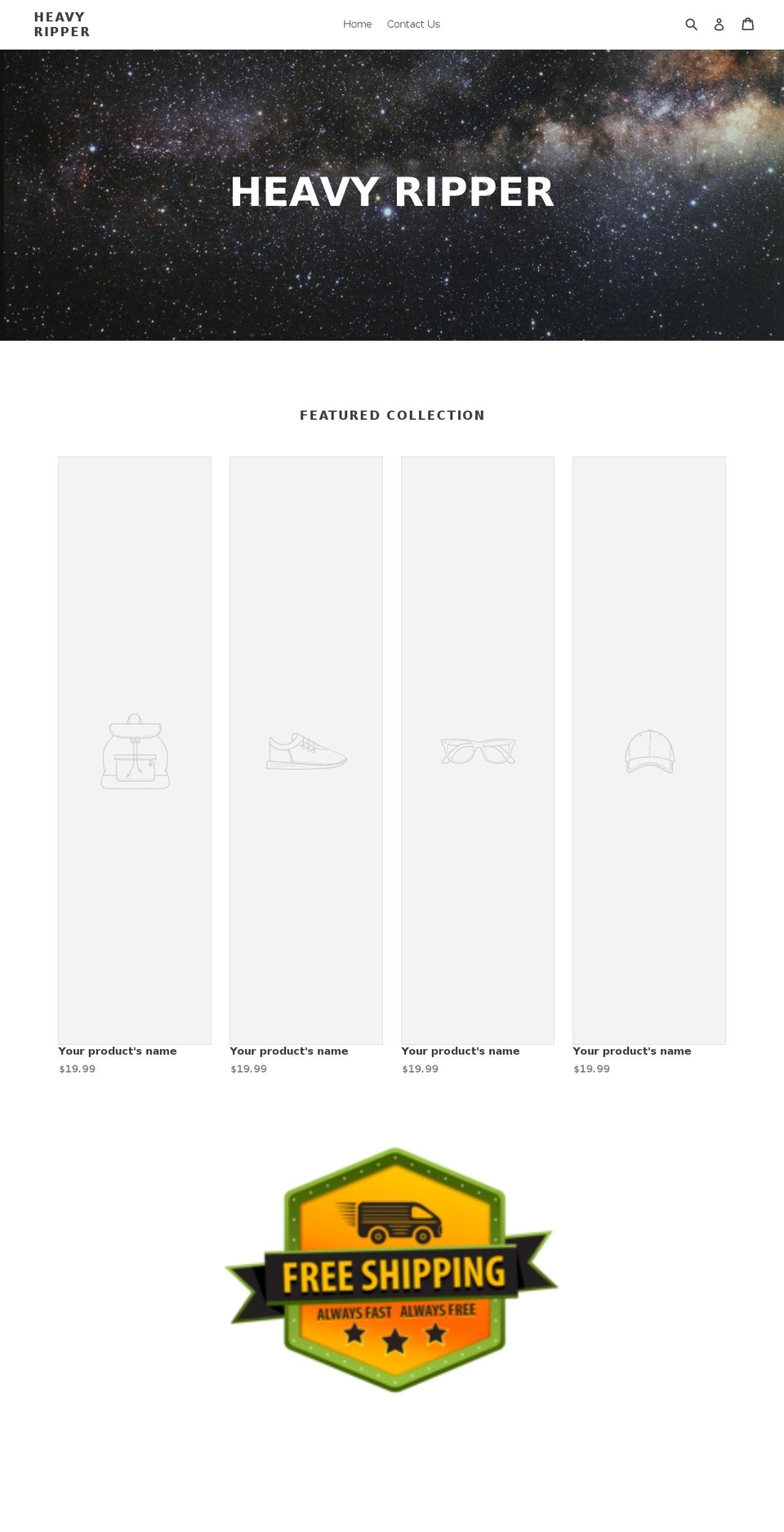heavyripper.com — Shopify storefront screenshot