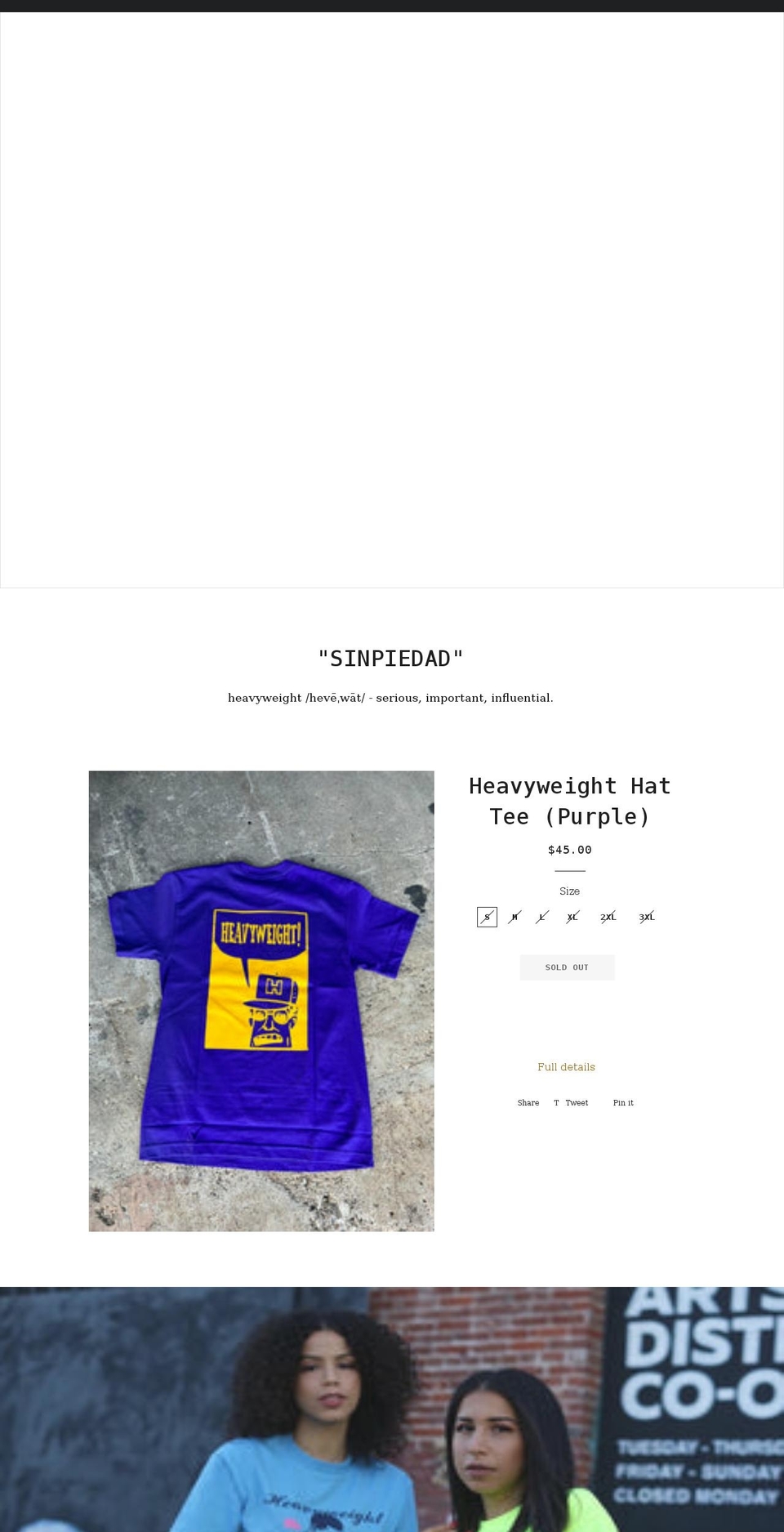 heavyweightworldwide.com shopify website screenshot
