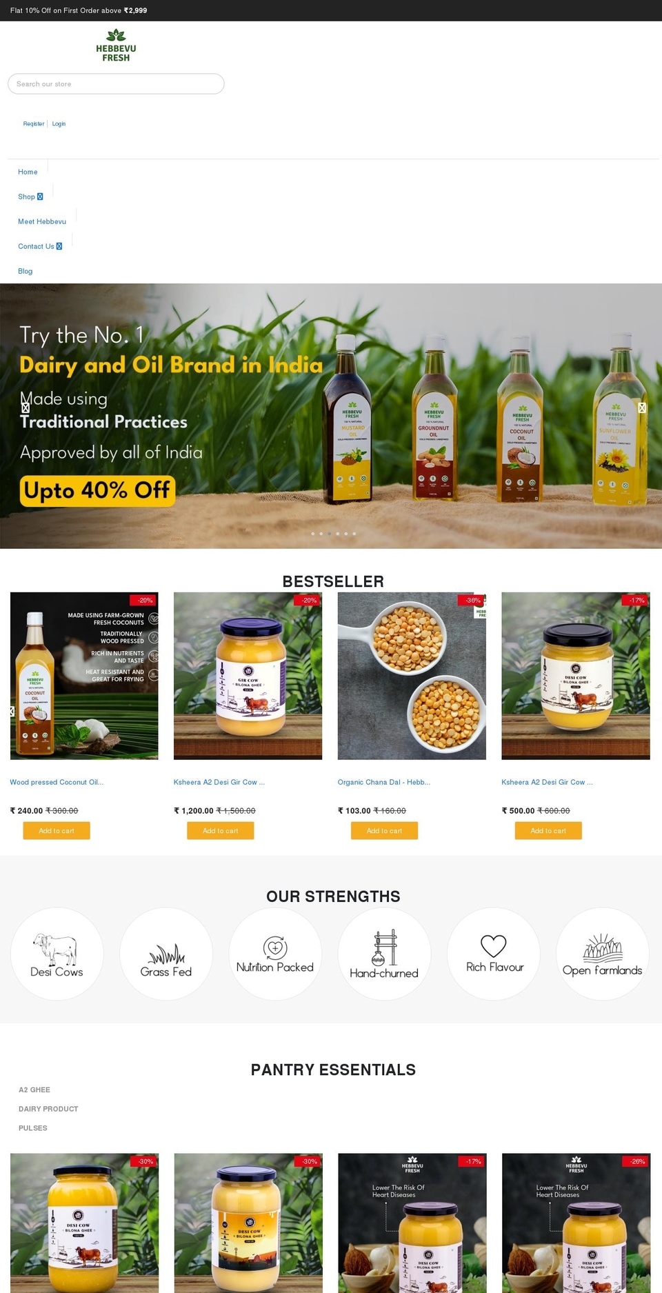 hebbevufresh.com shopify website screenshot