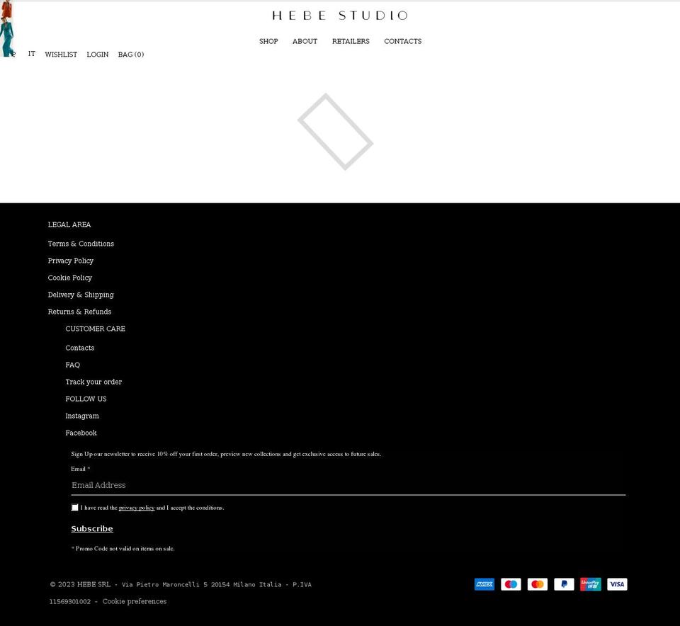 hebe-studio.com shopify website screenshot