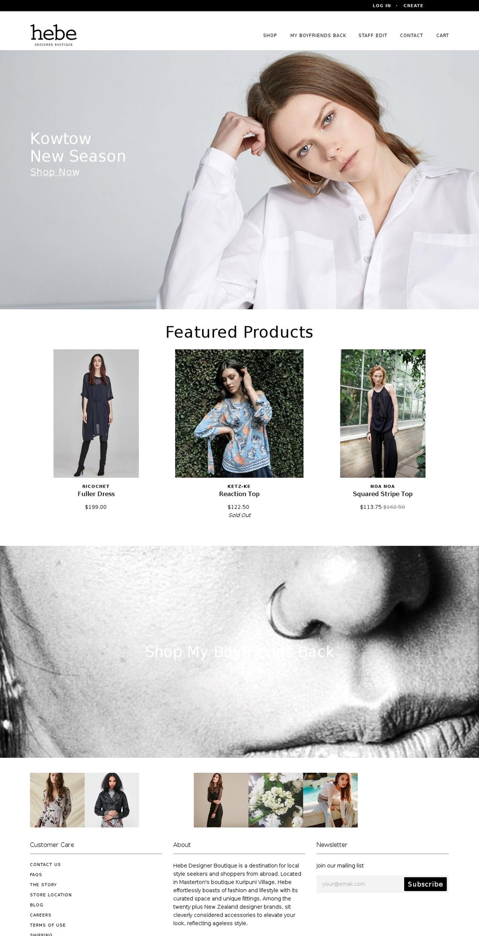 hebeboutique.com shopify website screenshot