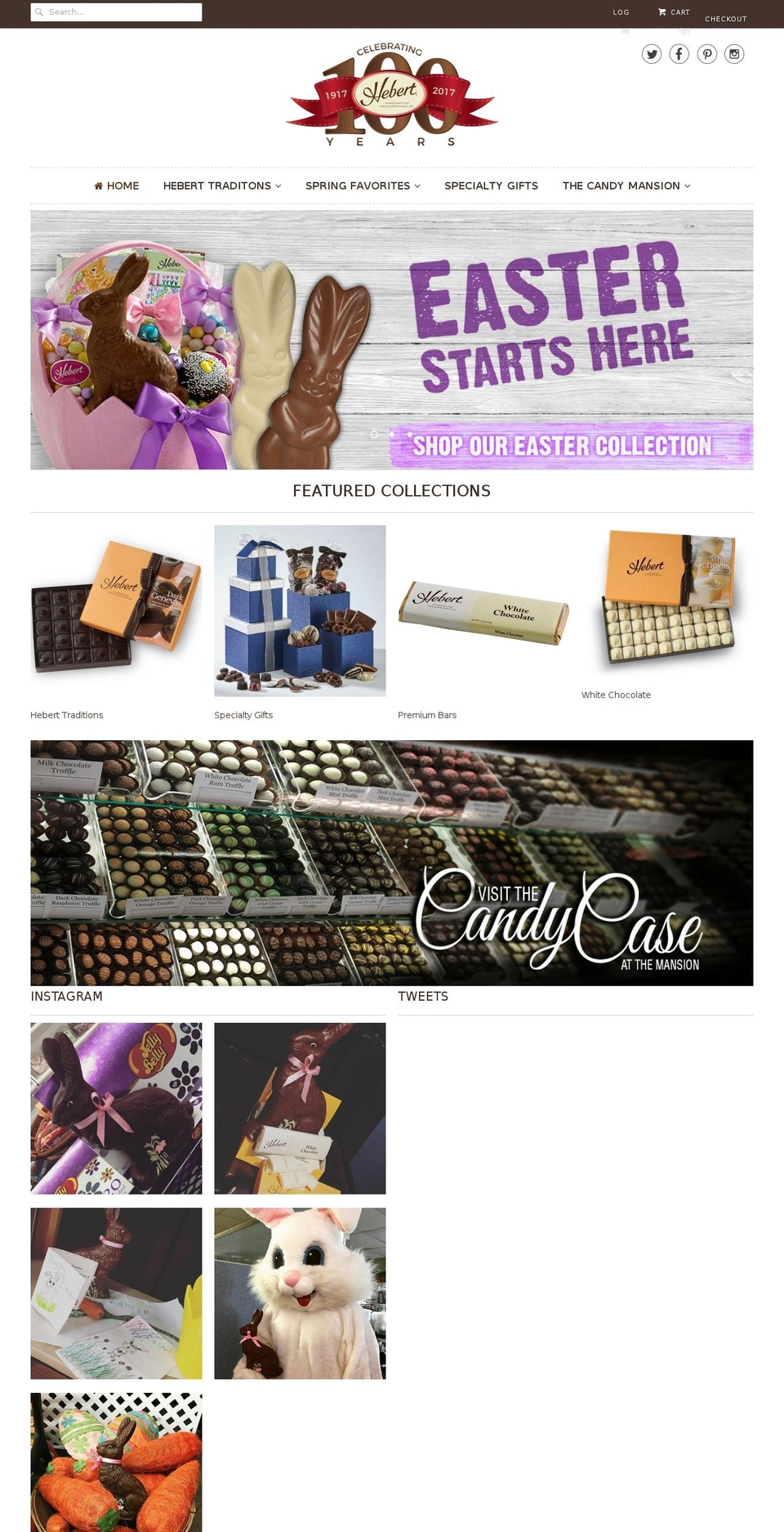 hebertcandies.com shopify website screenshot